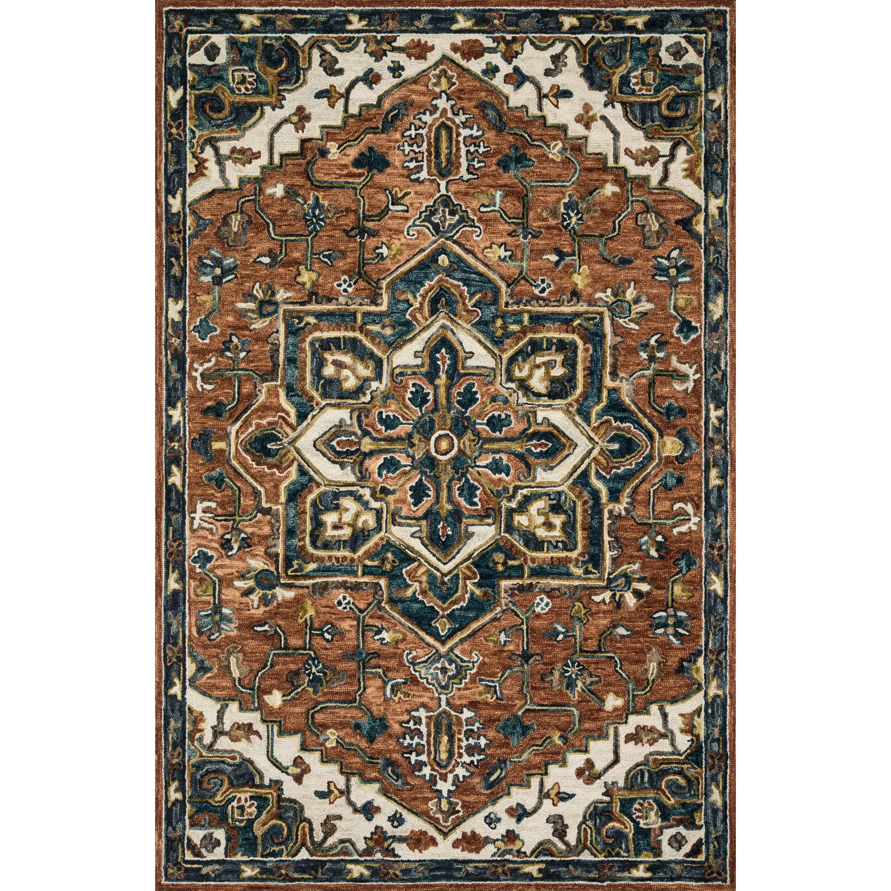 Alexander Home Madeline Medallion Hand-hooked Wool Star Area Rug