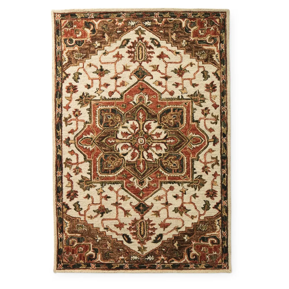 Alexander Home Madeline Medallion Hand-hooked Wool Star Area Rug