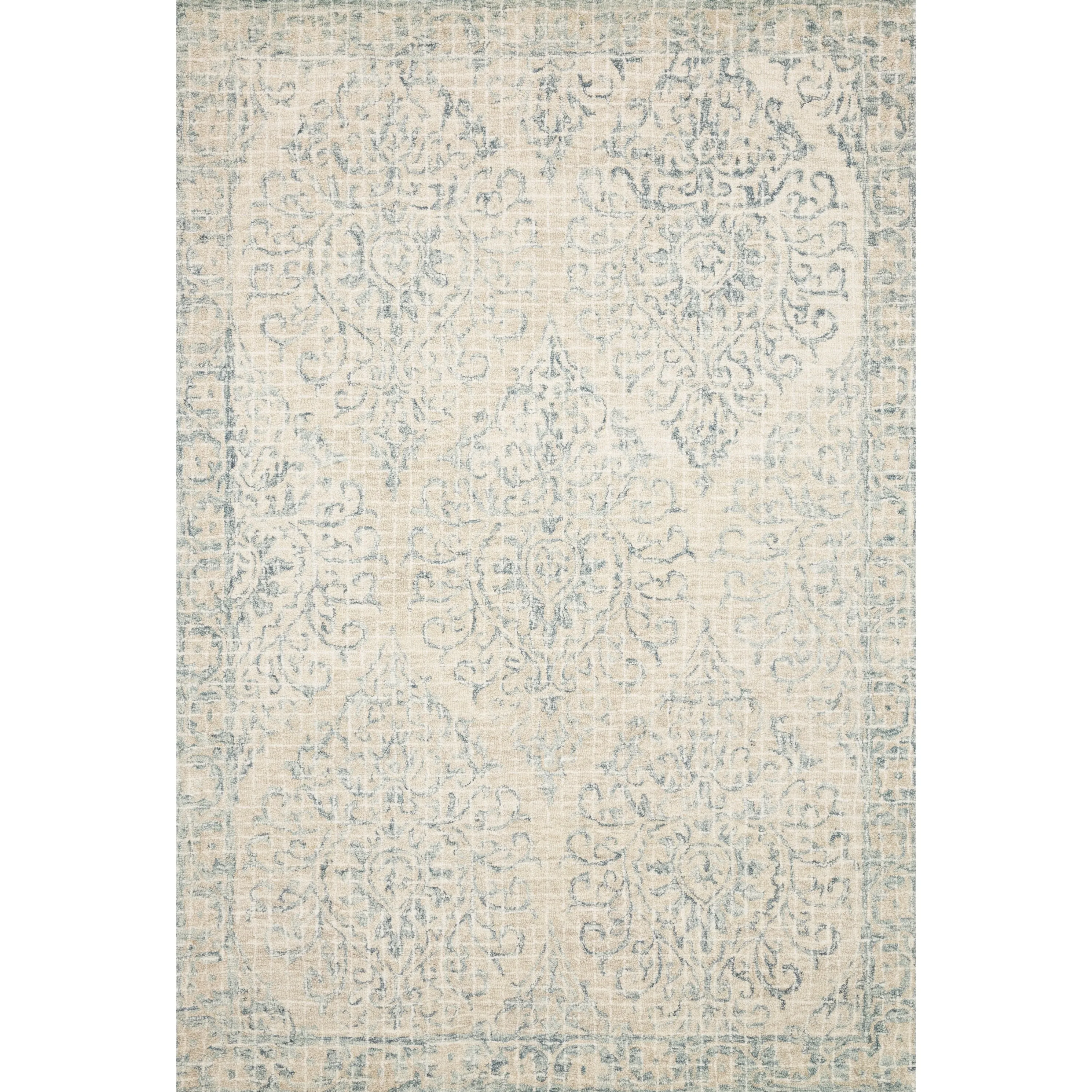 Alexander Home Nile Medallion Damask 100% Wool Hand Hooked Rug