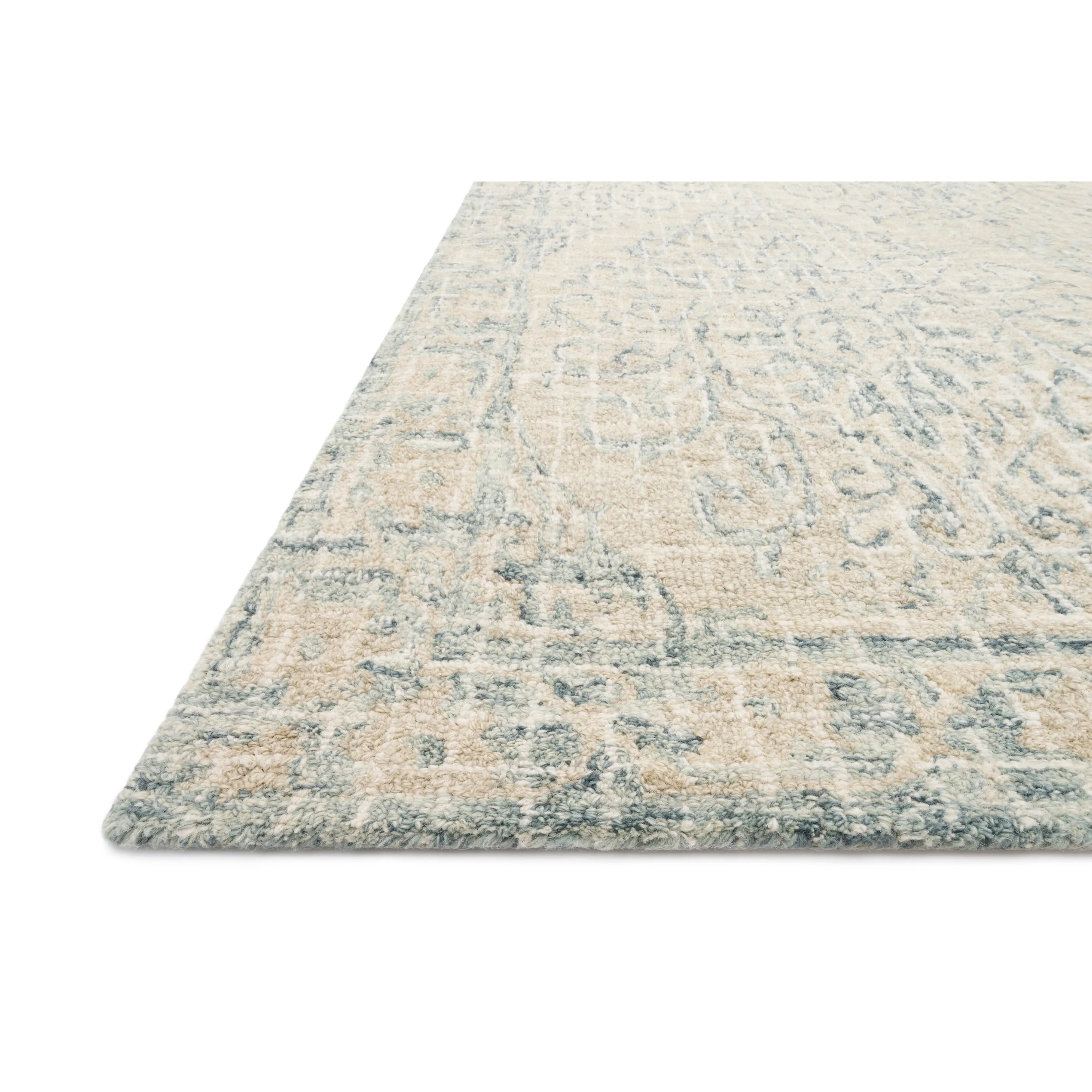Alexander Home Nile Medallion Damask 100% Wool Hand Hooked Rug