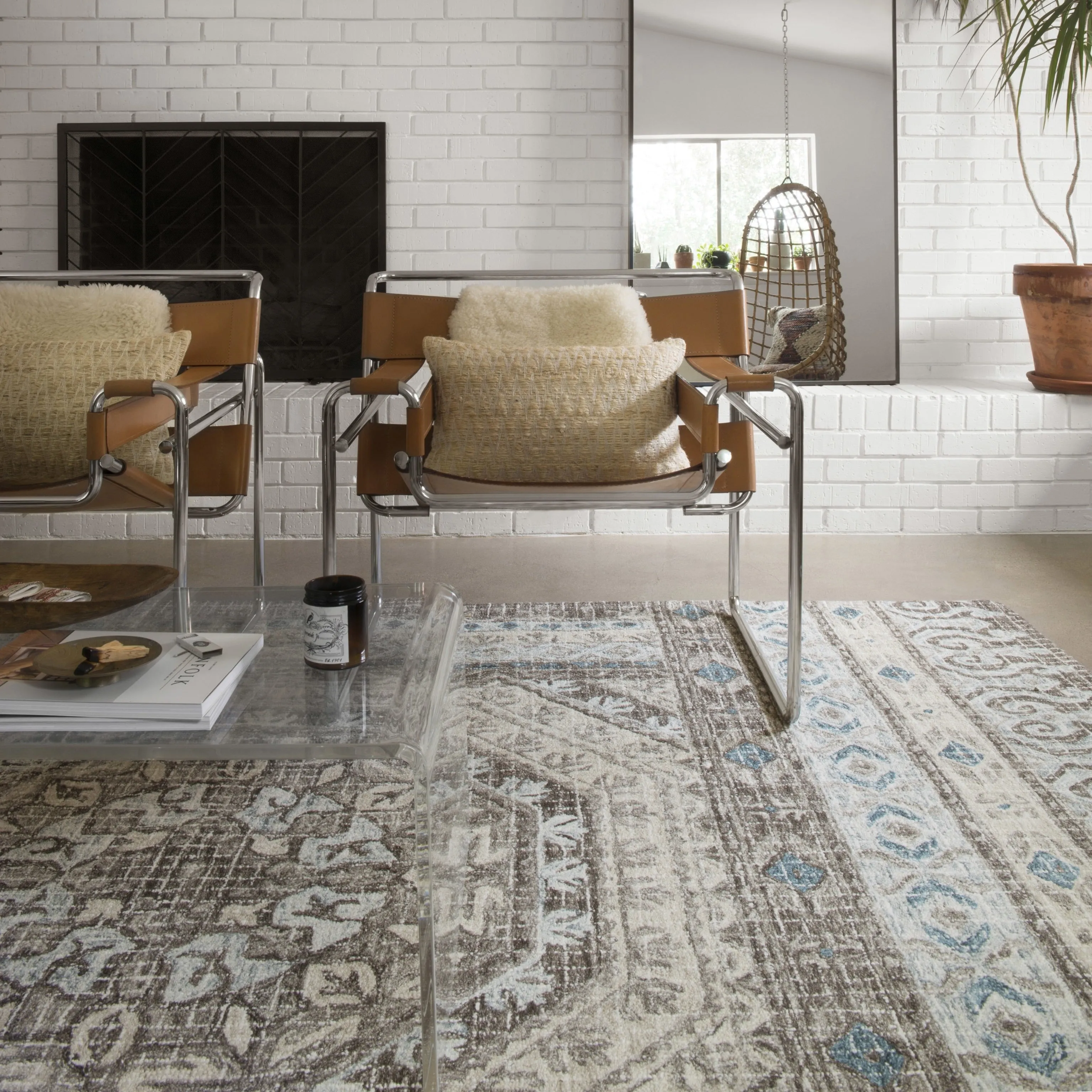 Alexander Home Nile Mosaic 100% Wool Hand Hooked Rug