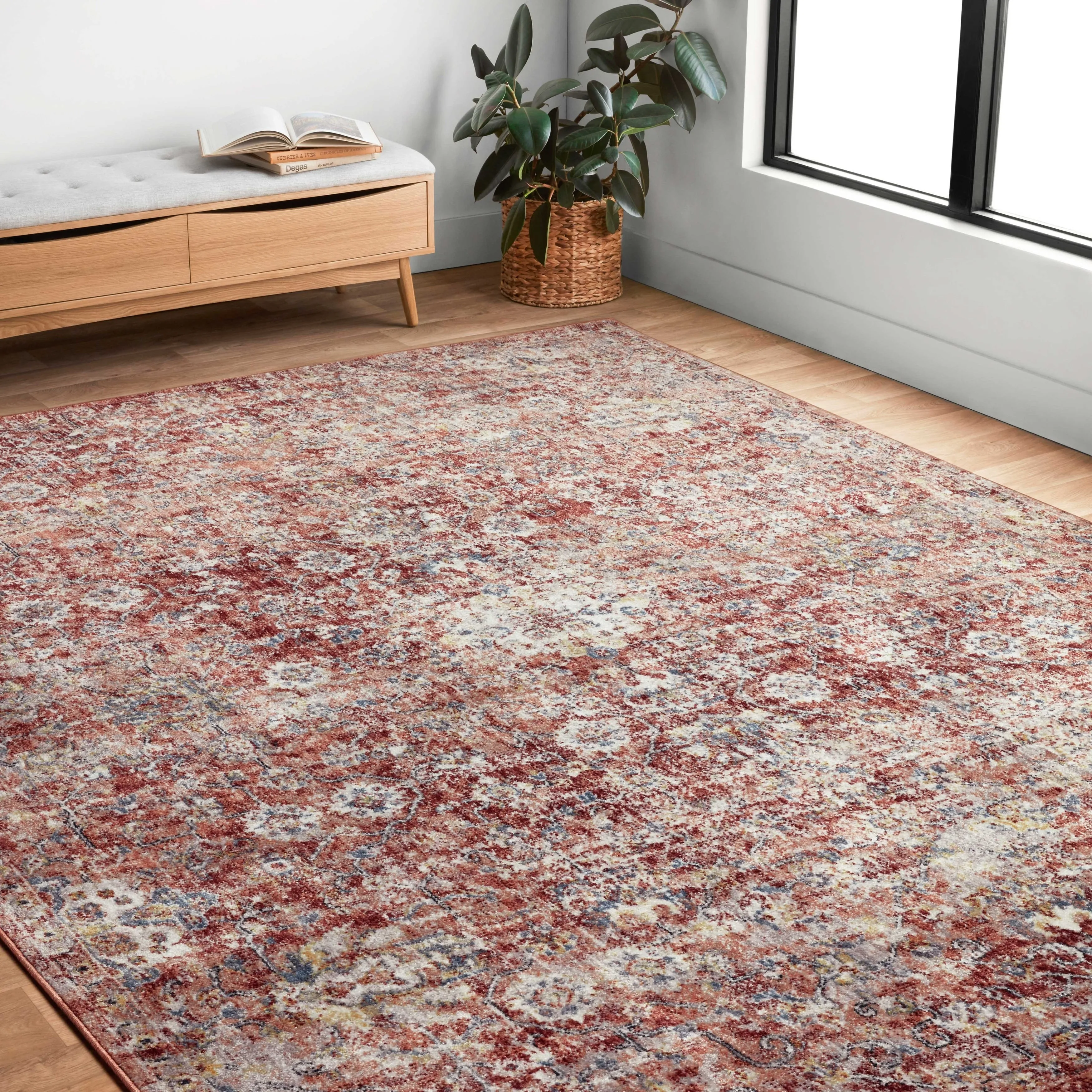 Alexander Home Penelope Botanical Oriental Area Rug