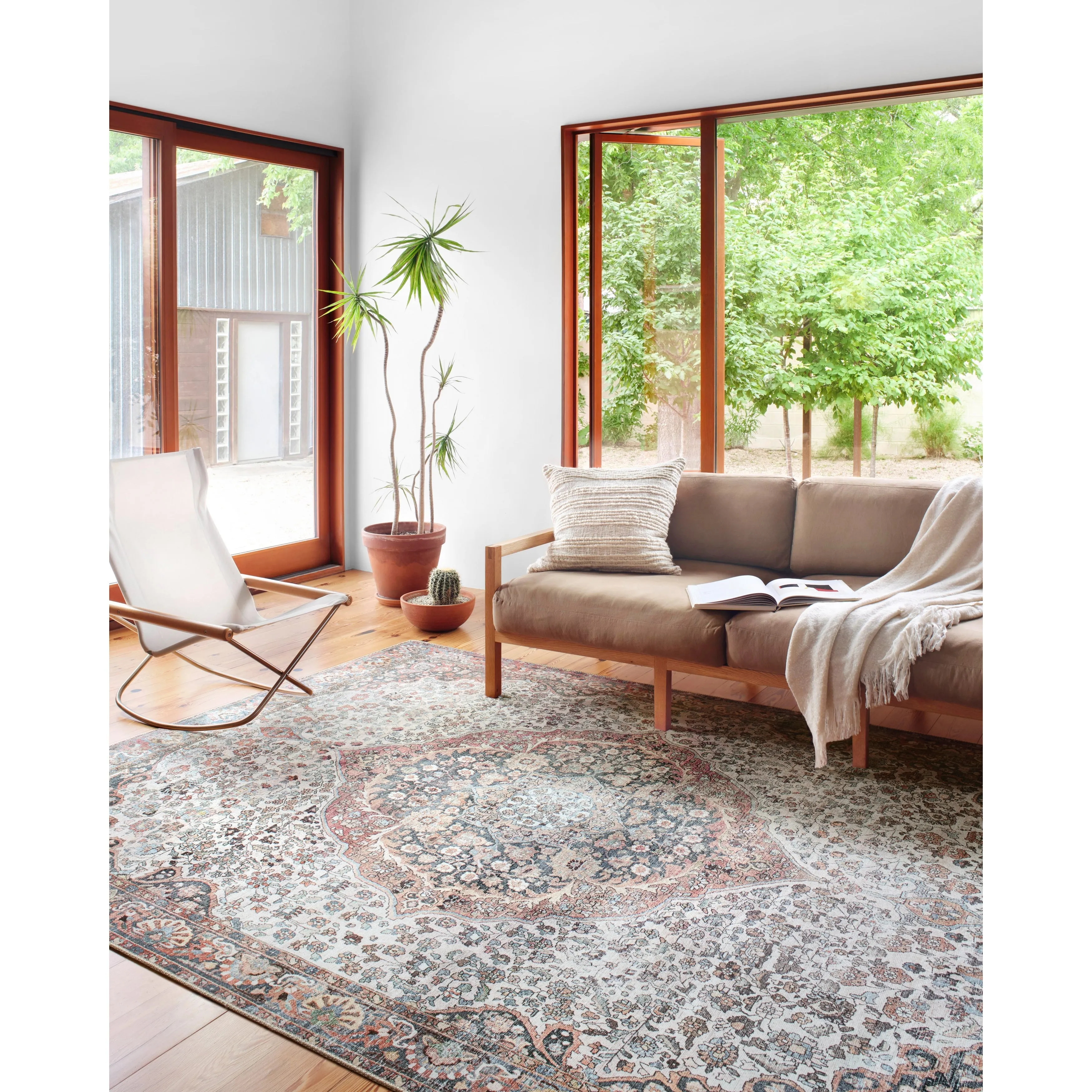 Alexander Home Sophia Printed Floral Medallion Area Rug