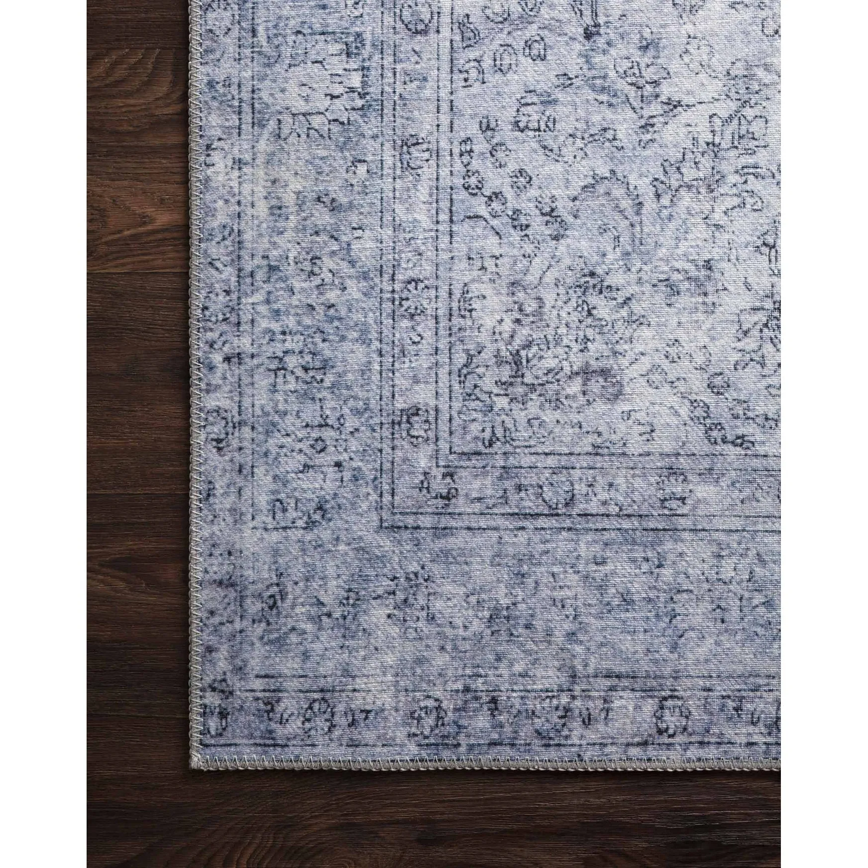 Alexander Home Tremezzina Printed Slate Distressed Area Rug