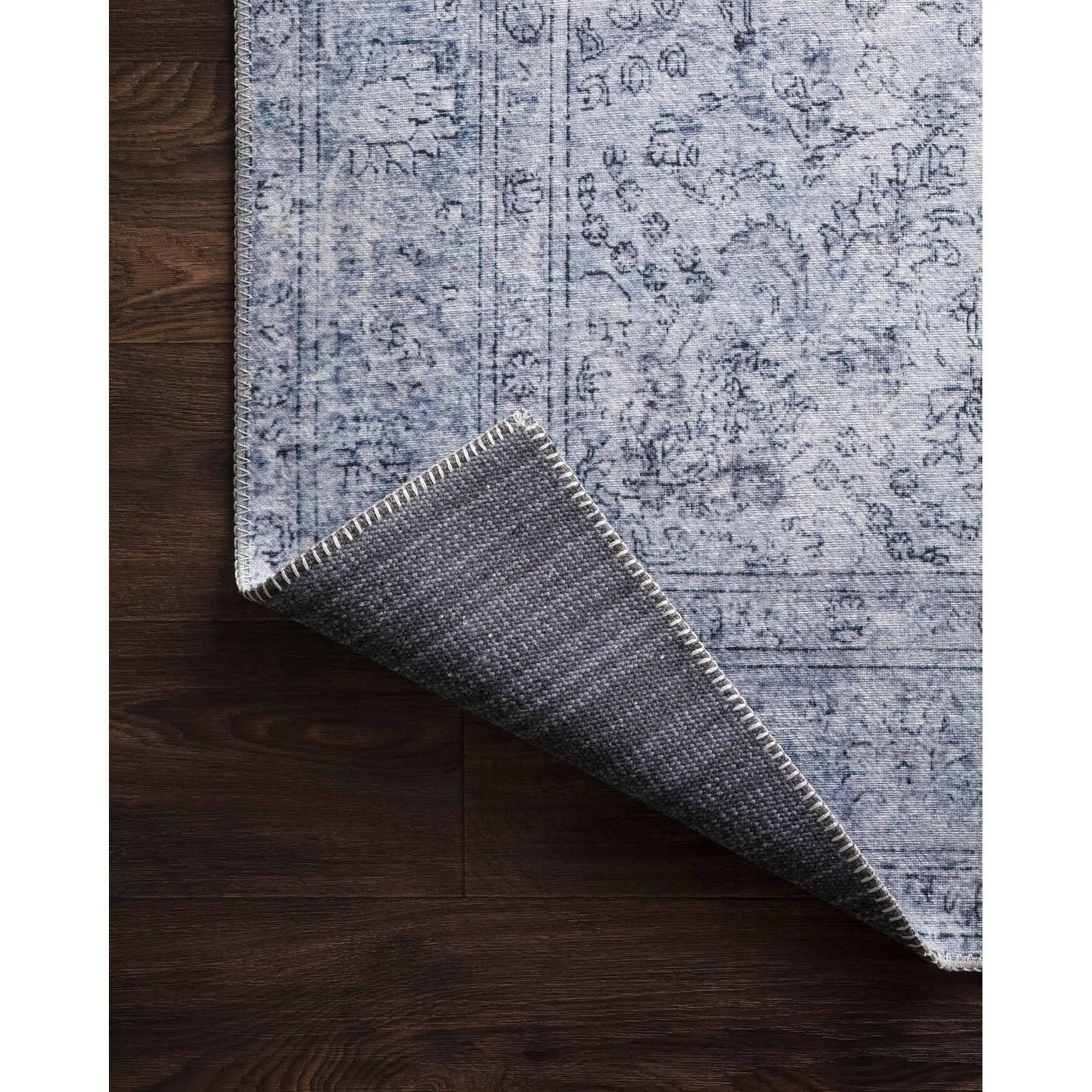 Alexander Home Tremezzina Printed Slate Distressed Area Rug