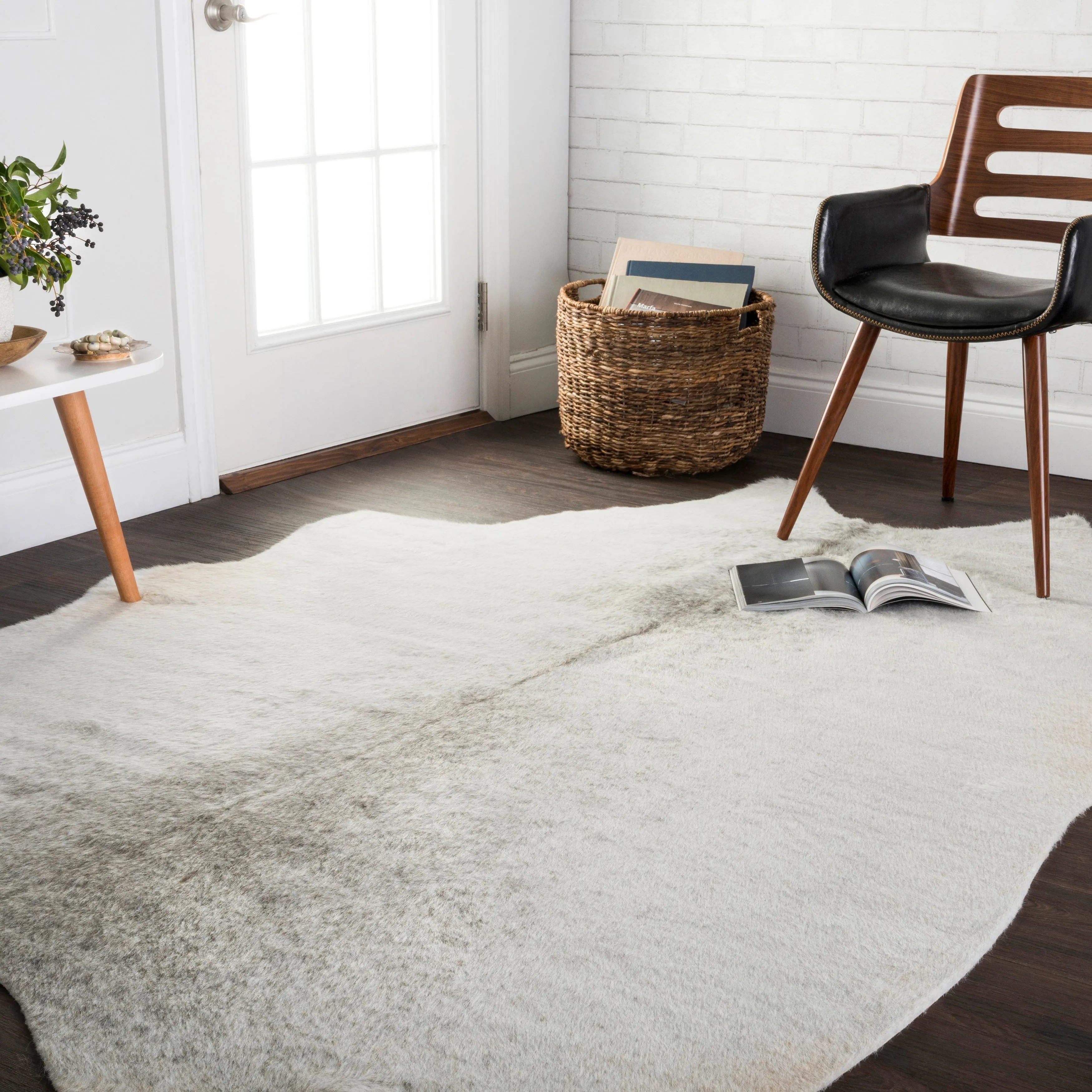 Alexander Home Yosemite Faux Cowhide Area Rug