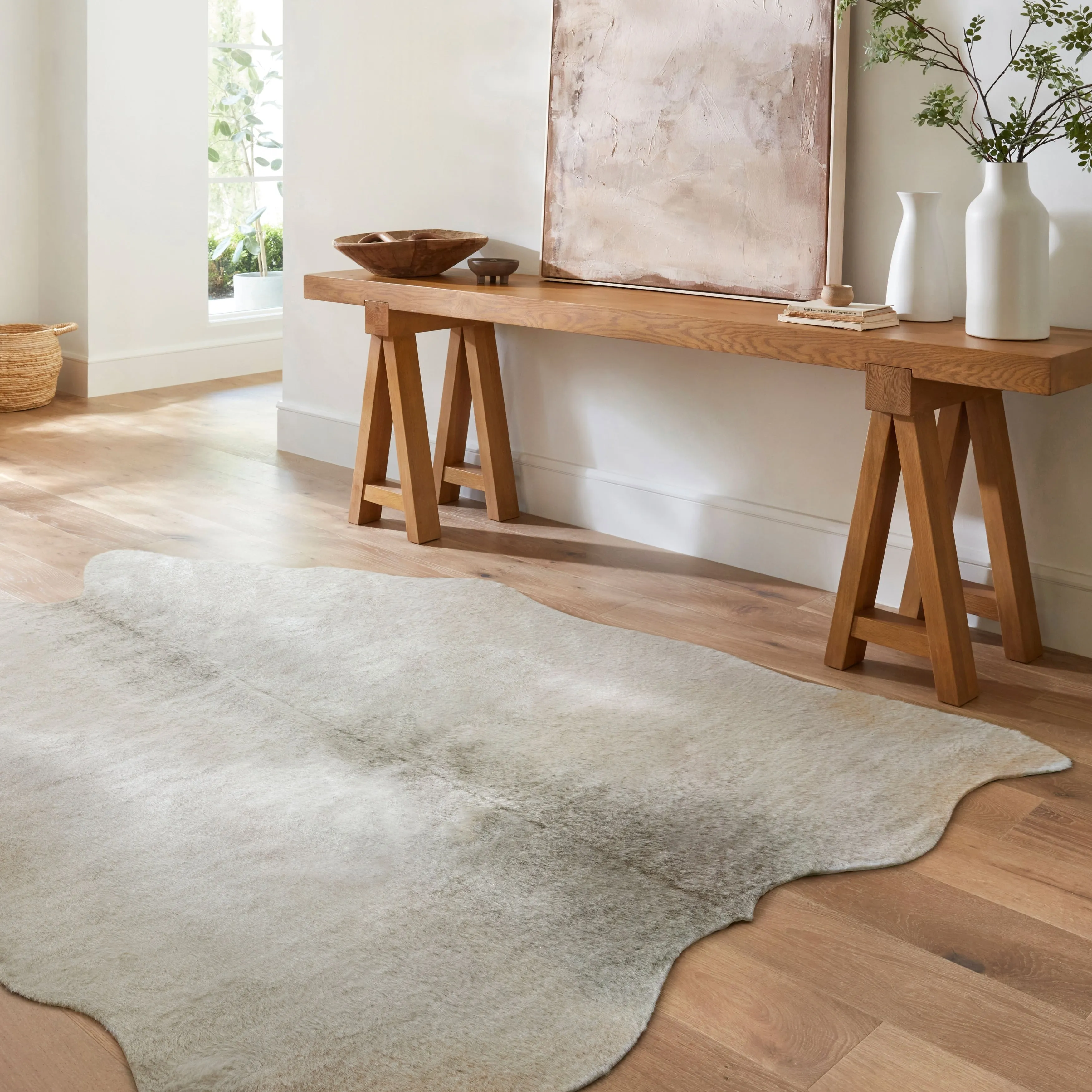 Alexander Home Yosemite Faux Cowhide Area Rug