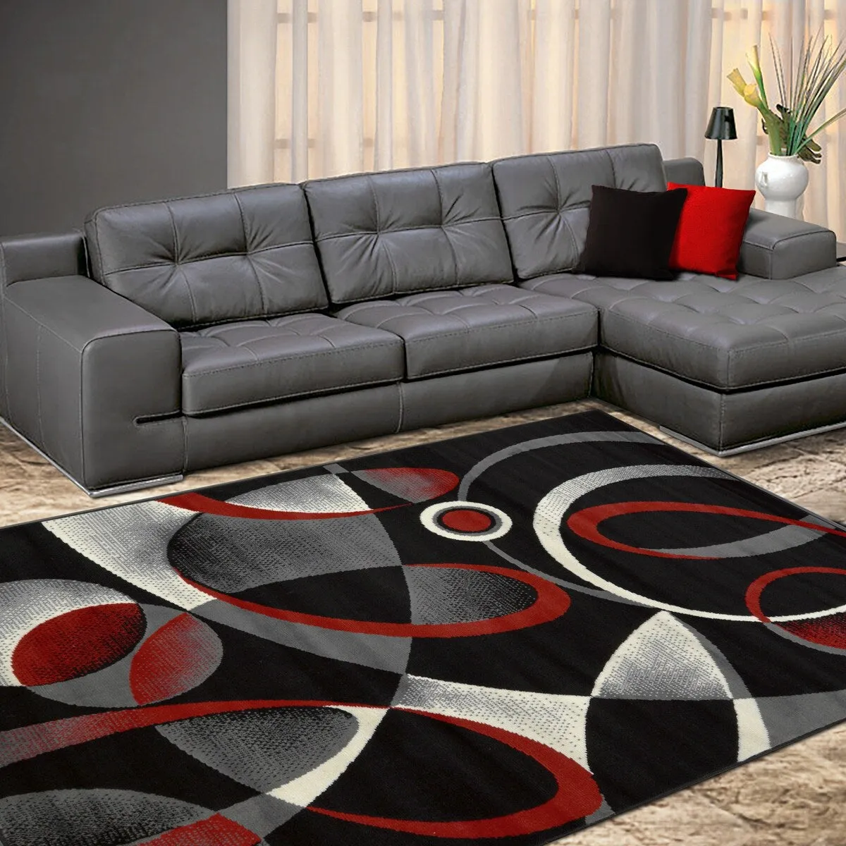 Allstar Modern Accent Rug with Multiple Shape design