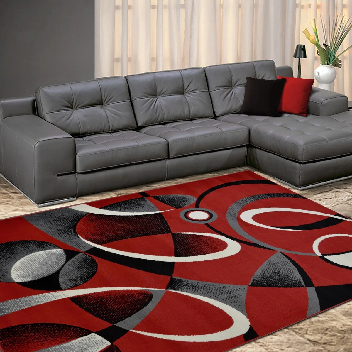 Allstar Modern Accent Rug with Multiple Shape design