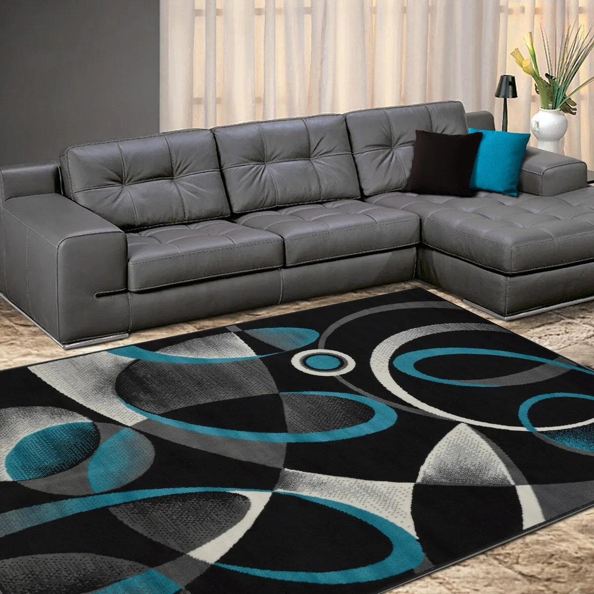 Allstar Modern Accent Rug with Multiple Shape design