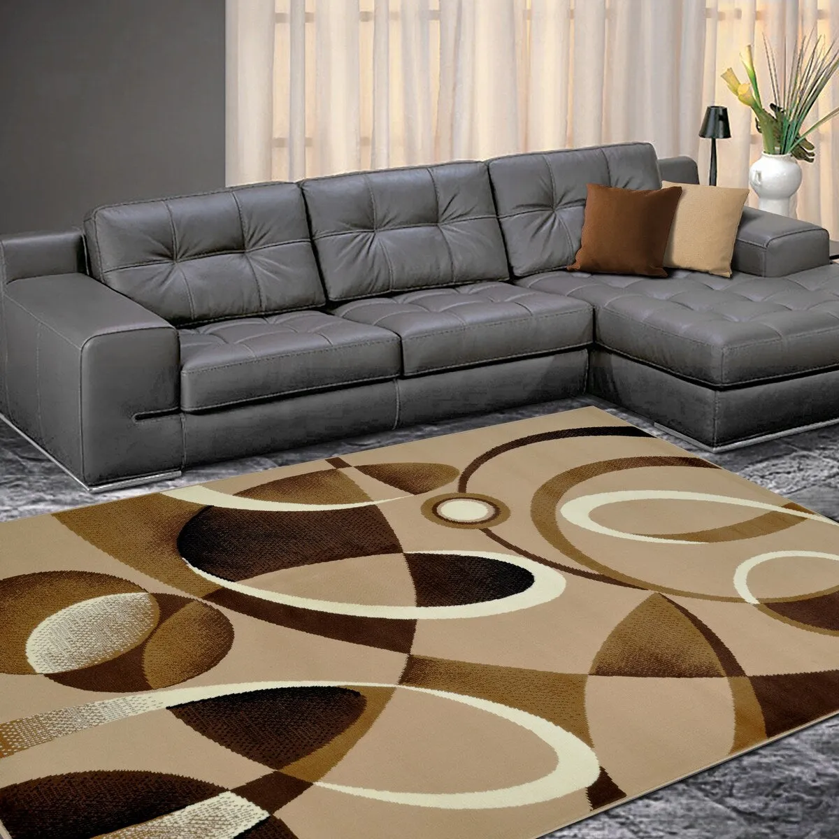 Allstar Modern Accent Rug with Multiple Shape design