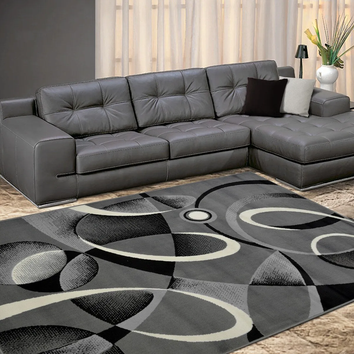Allstar Modern Accent Rug with Multiple Shape design