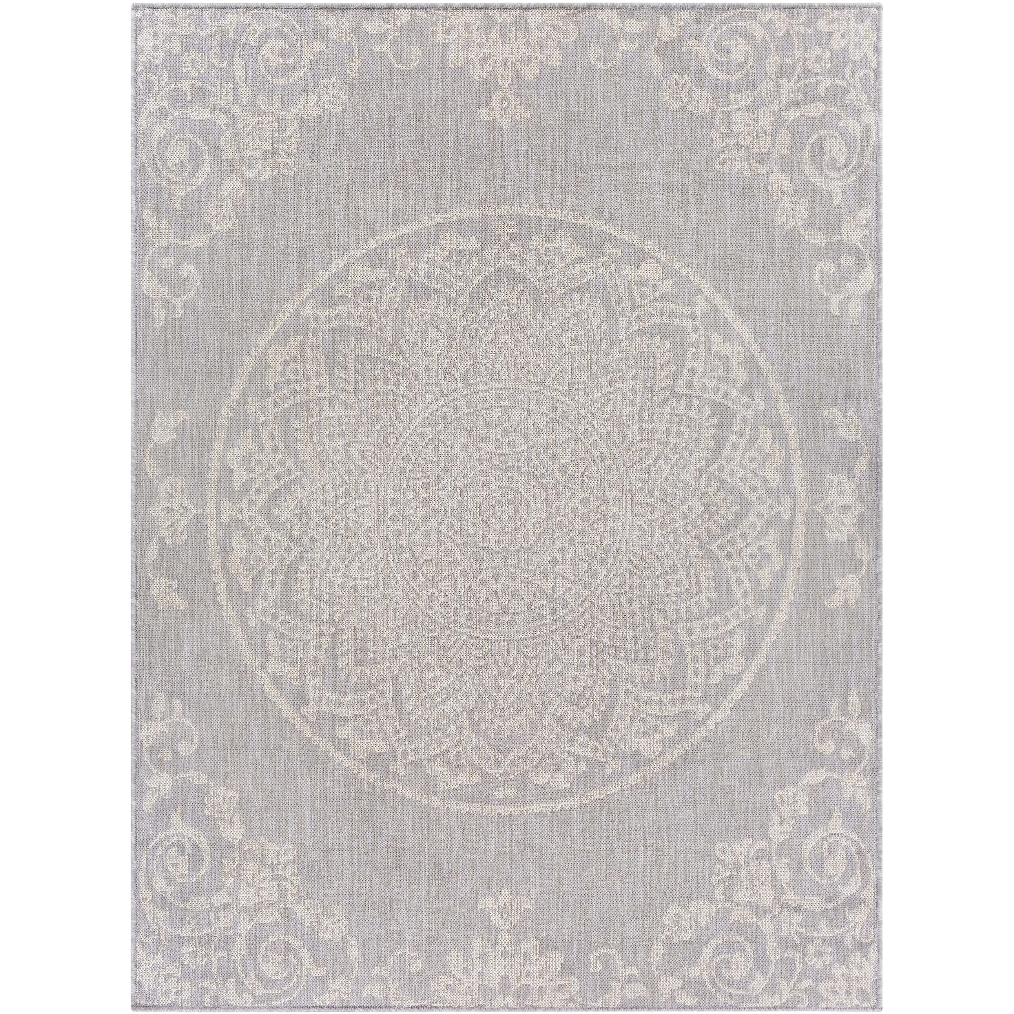 Amal Indoor/ Oudoor Casual Mandala Area Rug