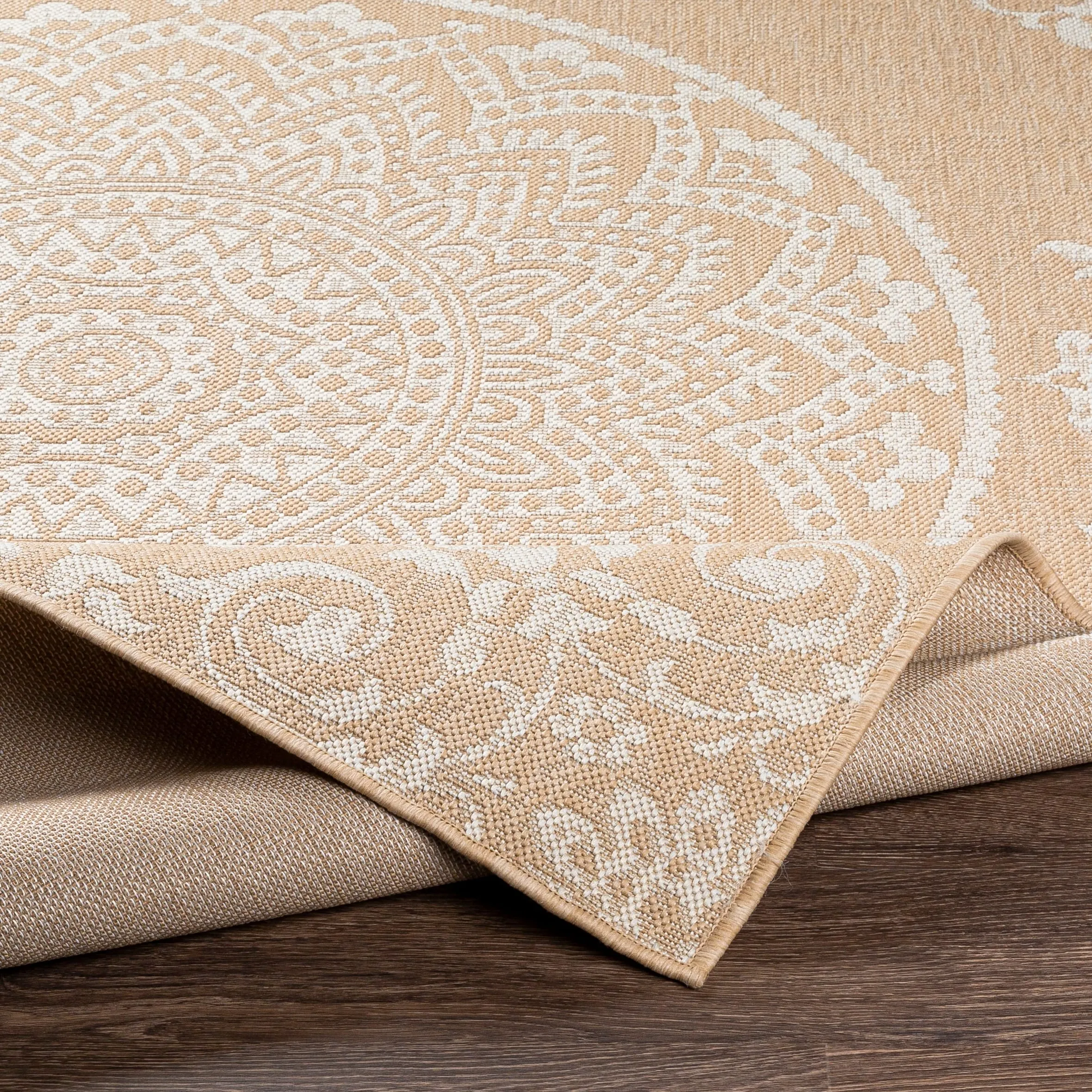 Amal Indoor/ Oudoor Casual Mandala Area Rug