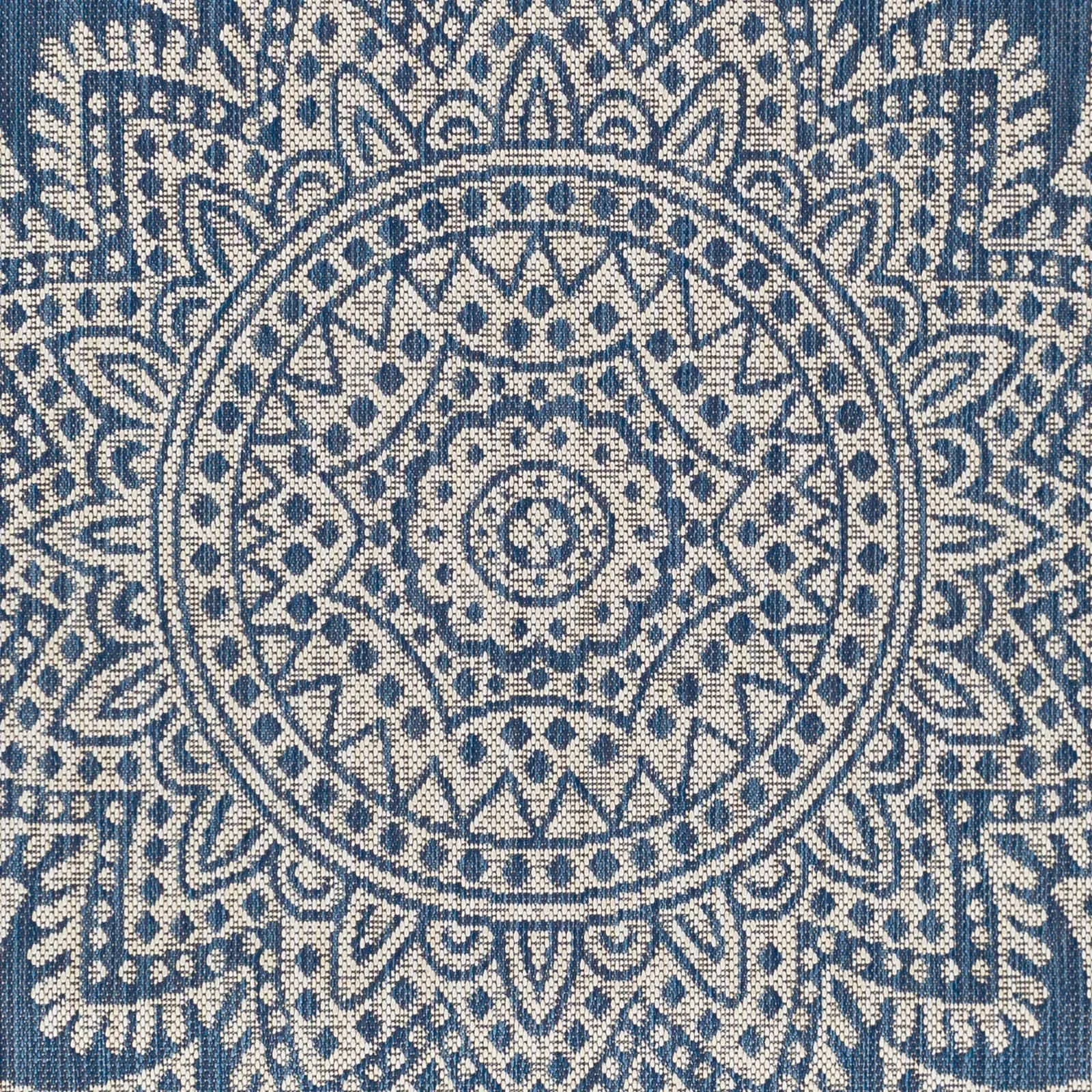 Amal Indoor/ Oudoor Casual Mandala Area Rug