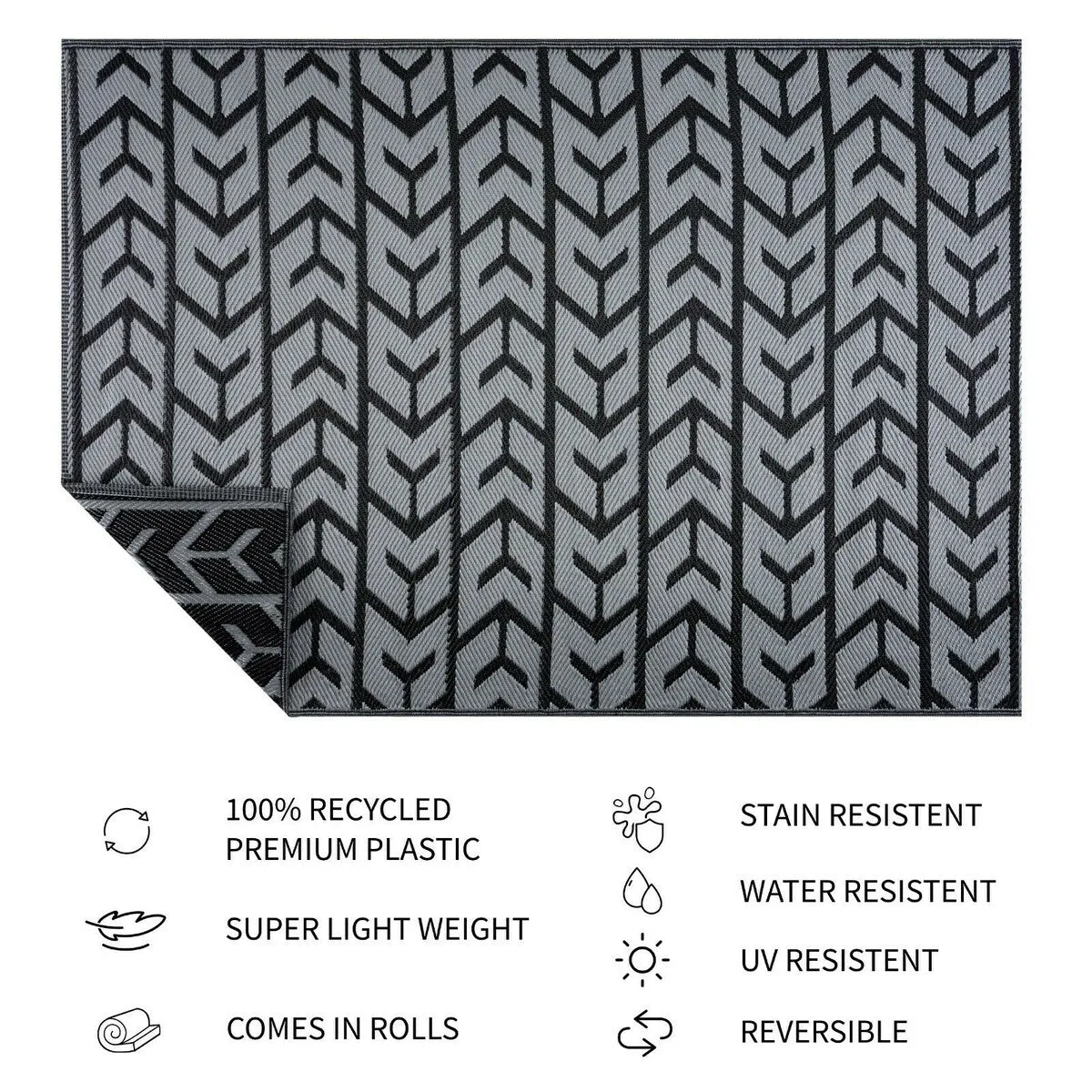 Amsterdam Design 100% Eco-friendly Lightweight Plastic Outdoor Mat/Rug