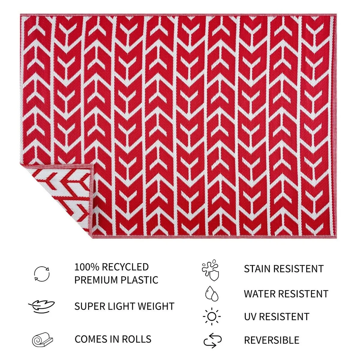 Amsterdam Design 100% Eco-friendly Lightweight Plastic Outdoor Mat/Rug
