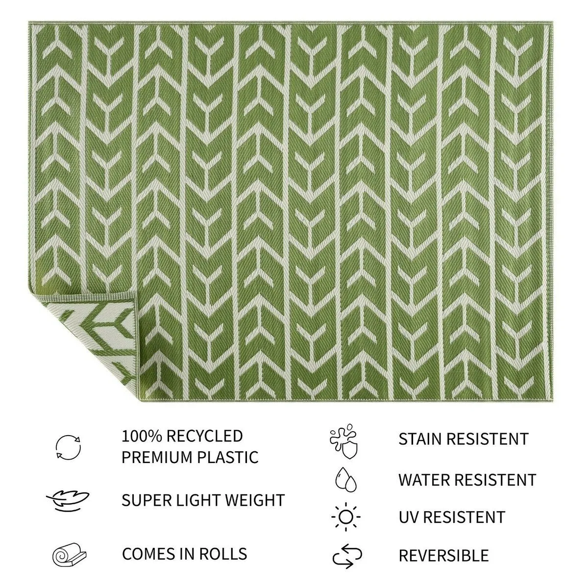 Amsterdam Design 100% Eco-friendly Lightweight Plastic Outdoor Mat/Rug