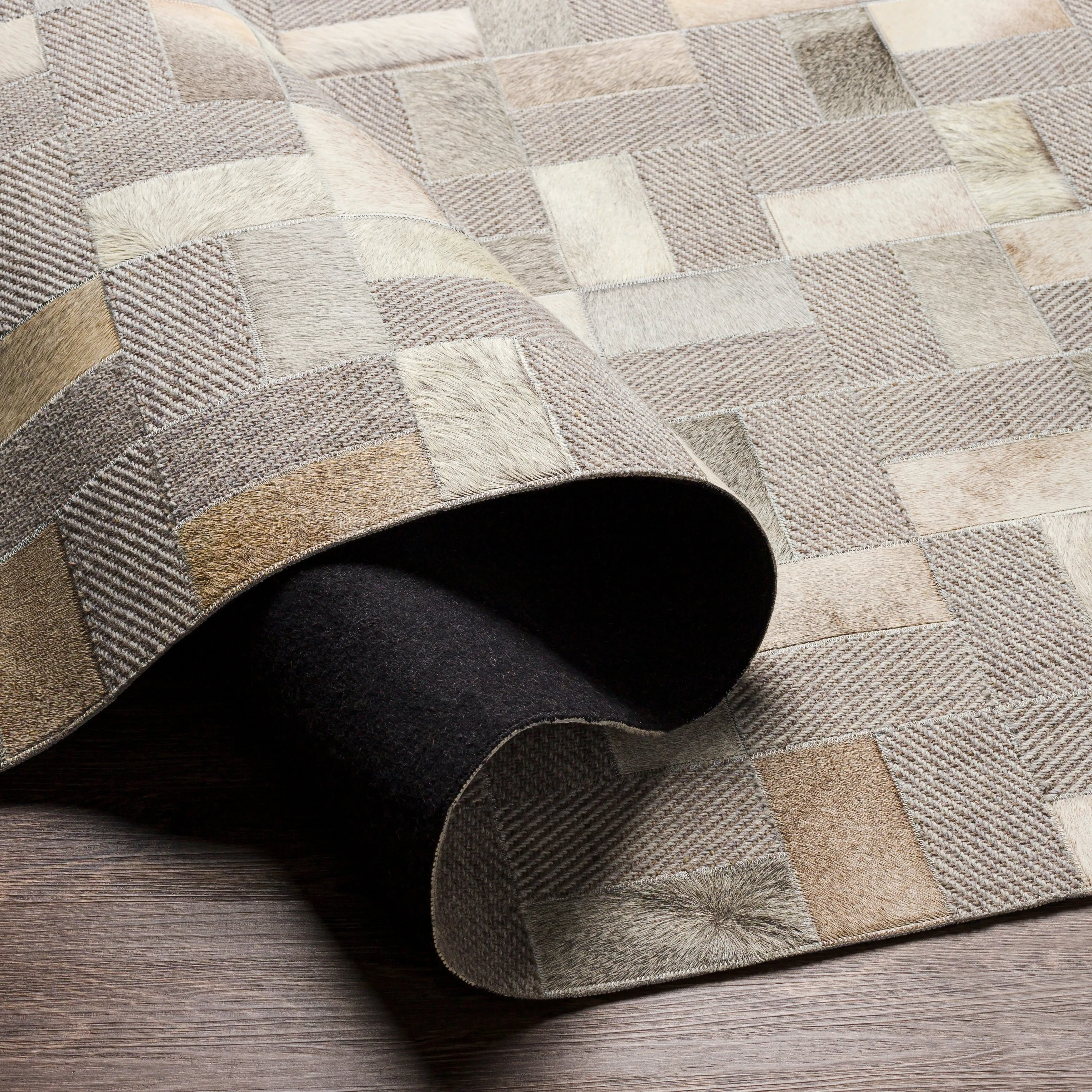 Artistic Weavers Isaev Modern Hair-on-hide Leather Area Rug