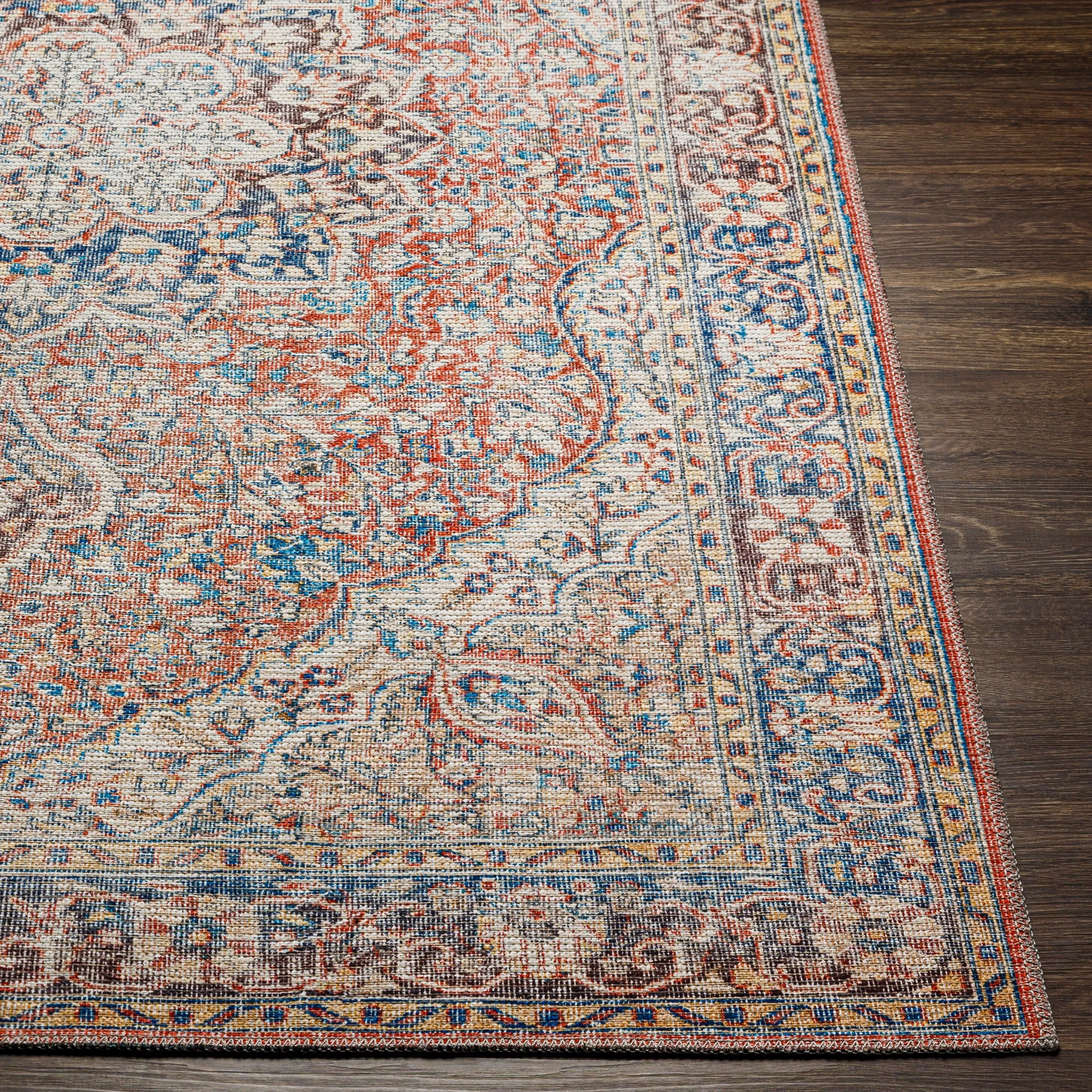 Artistic Weavers Mozhdeh Traditional Printed Machine Washable Area Rug