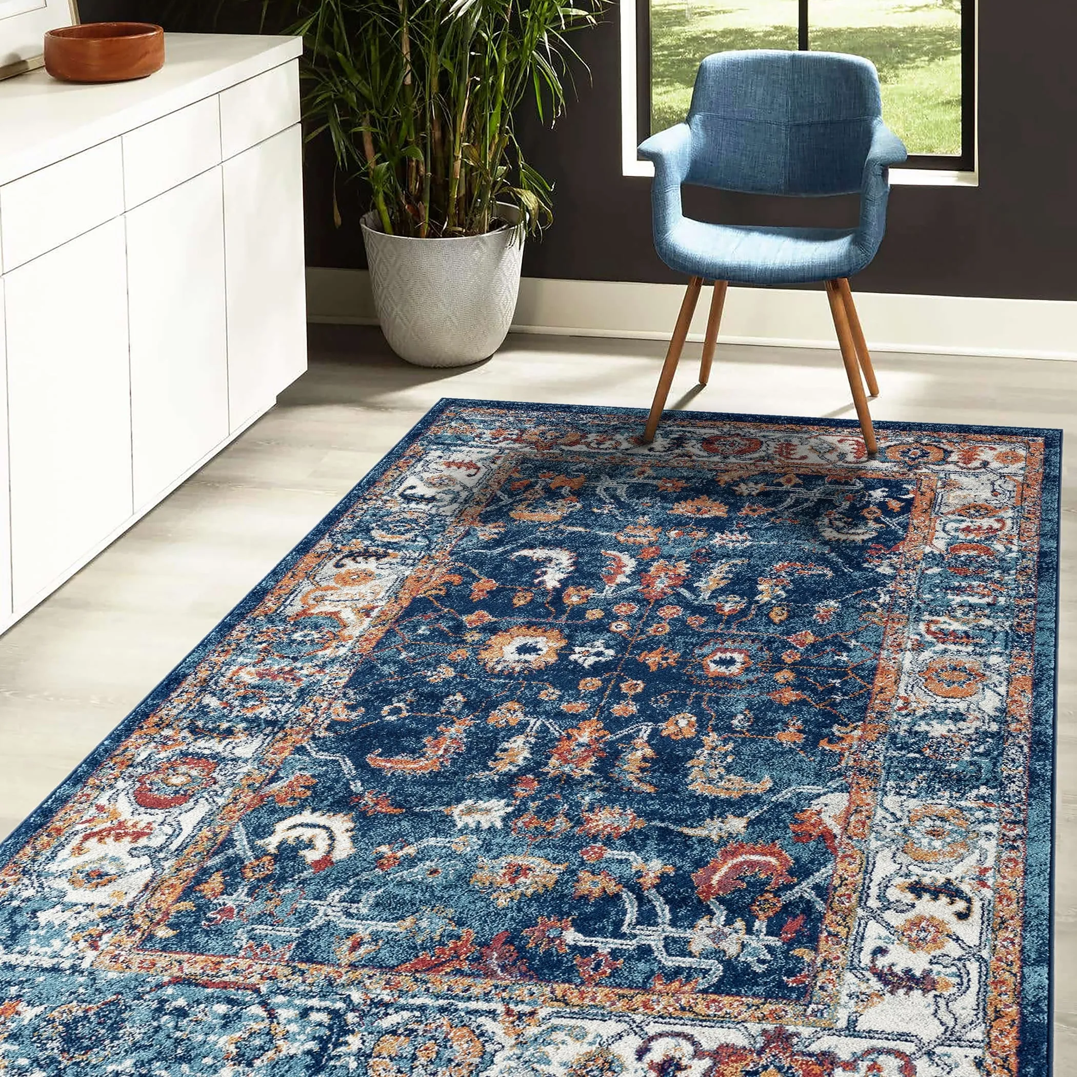 Aurelia Hiro Bordered Area Rug