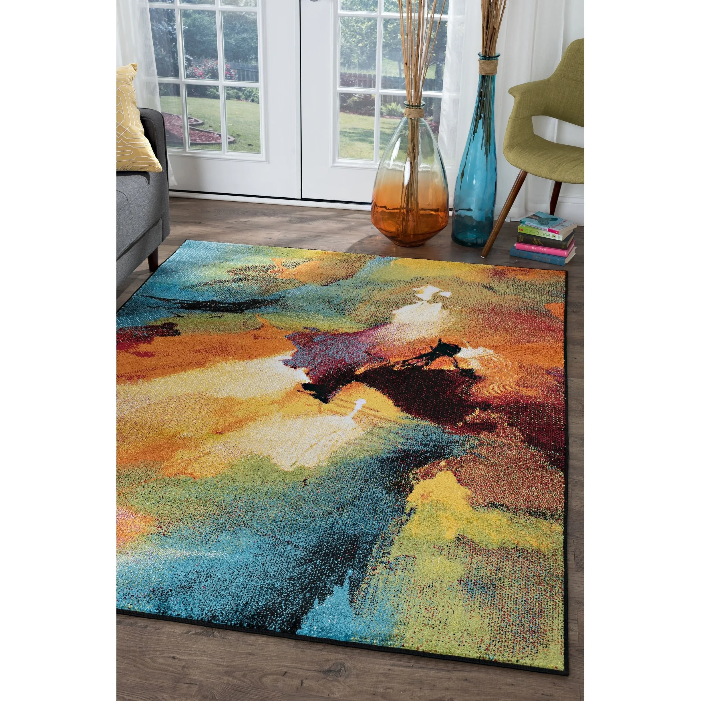 Avdel Mid-Century Modern Graphic Indoor Area Rug