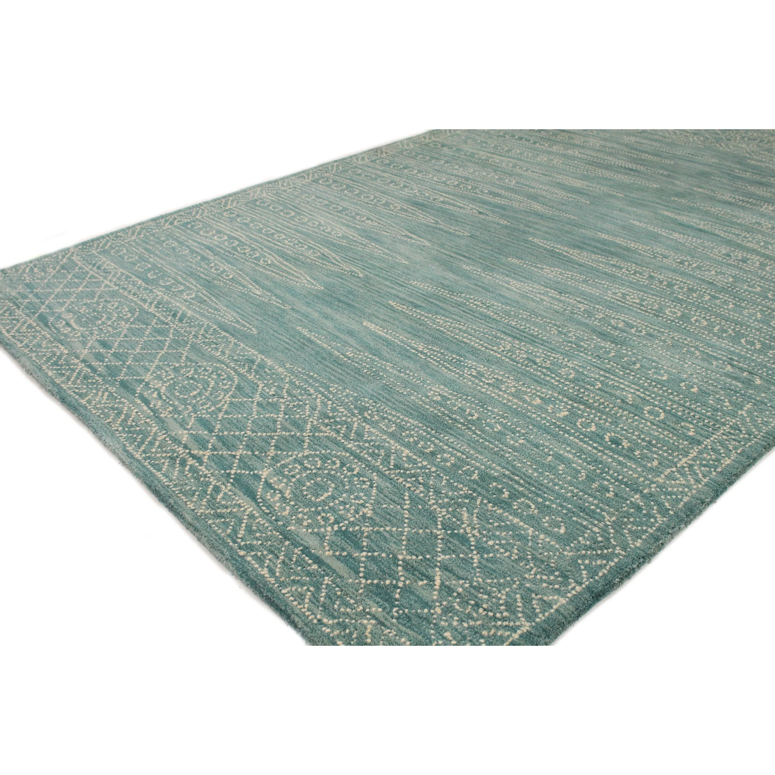 Bashian Hand-tufted Eloise Teal Rug