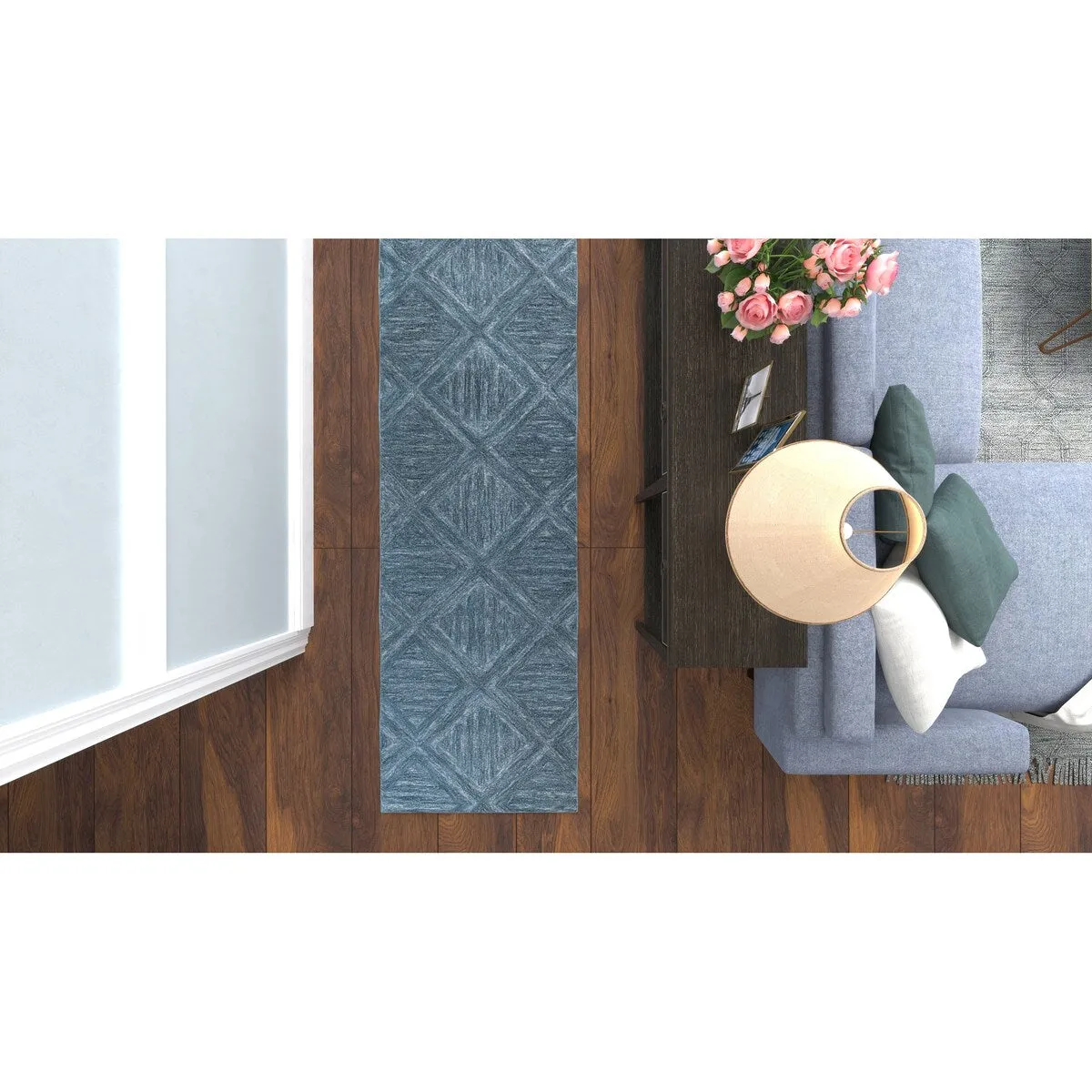 Bashian Nayla Azure Transitional Area Rug