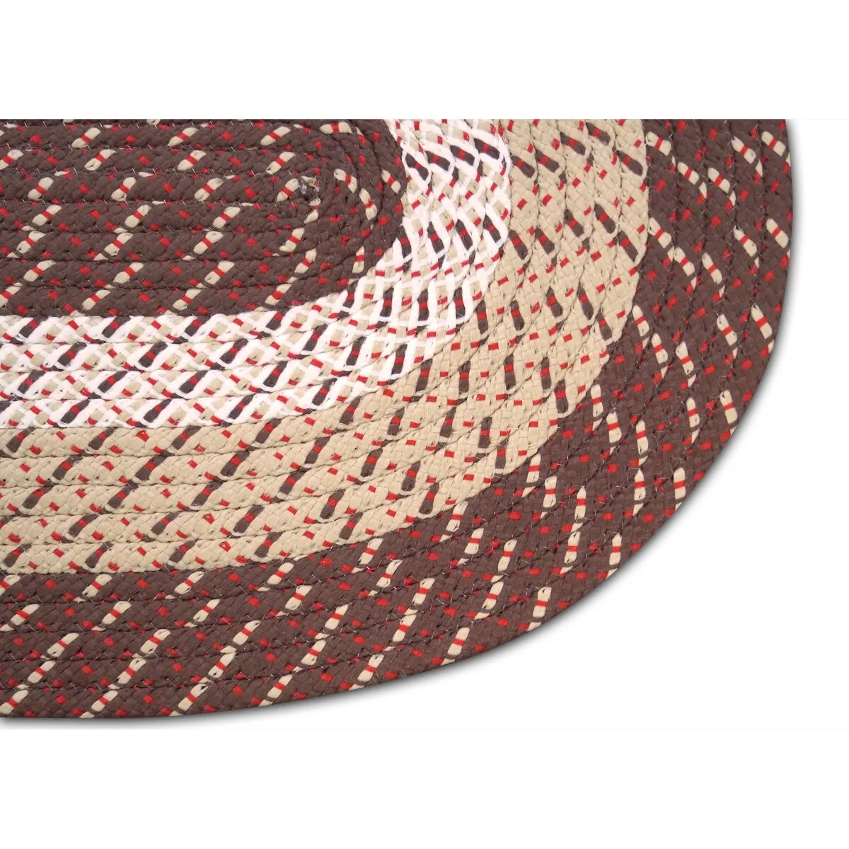 Better Trends Country Braid 100% Polypropylene 3 Pc Set Stain Resistant. Double Sided Reversible Indoor Area Utility Rug