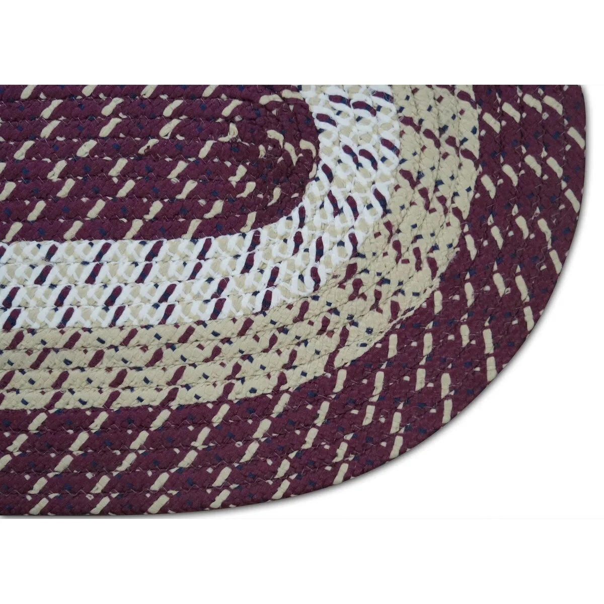 Better Trends Country Braid 100% Polypropylene 3 Pc Set Stain Resistant. Double Sided Reversible Indoor Area Utility Rug