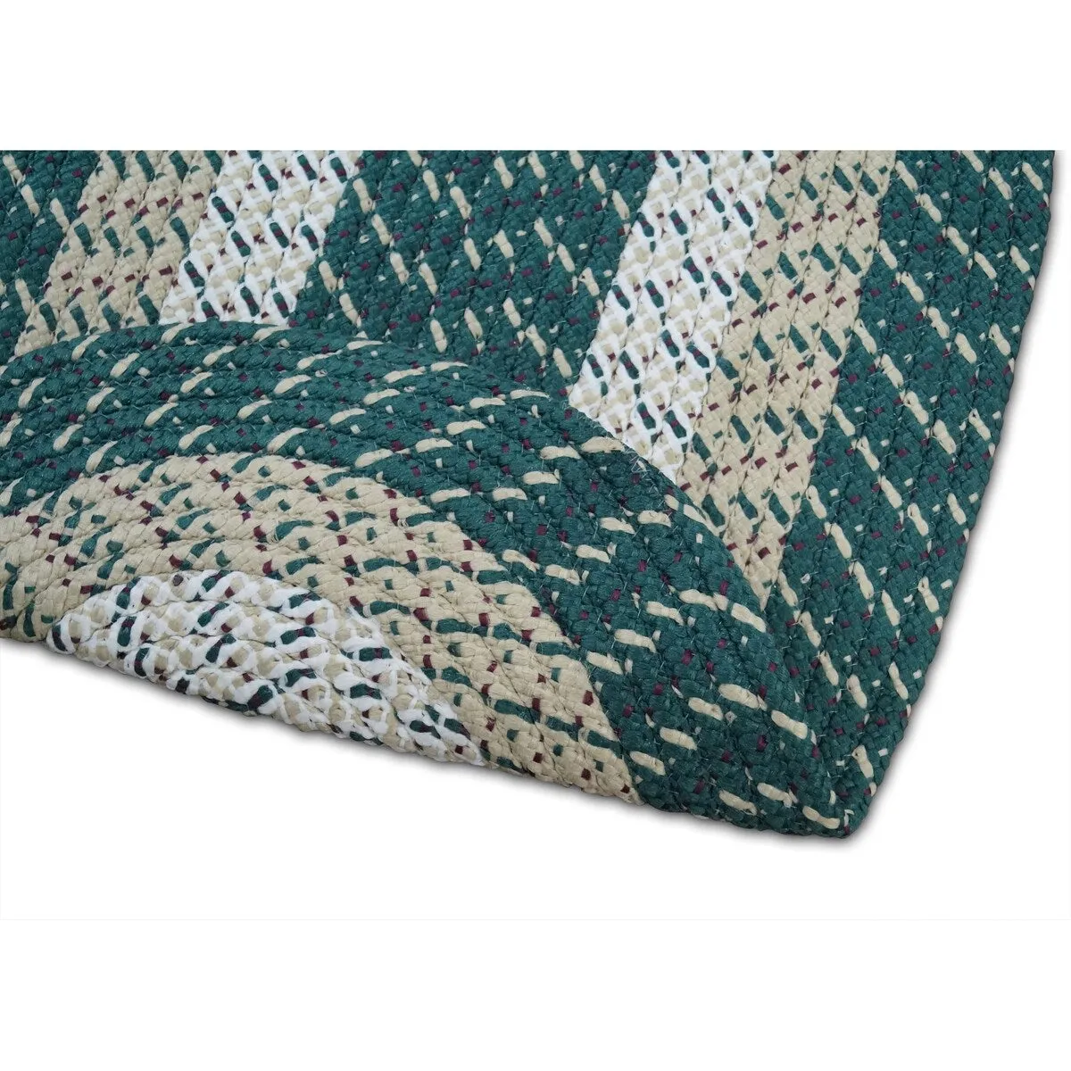 Better Trends Country Braid 100% Polypropylene 3 Pc Set Stain Resistant. Double Sided Reversible Indoor Area Utility Rug