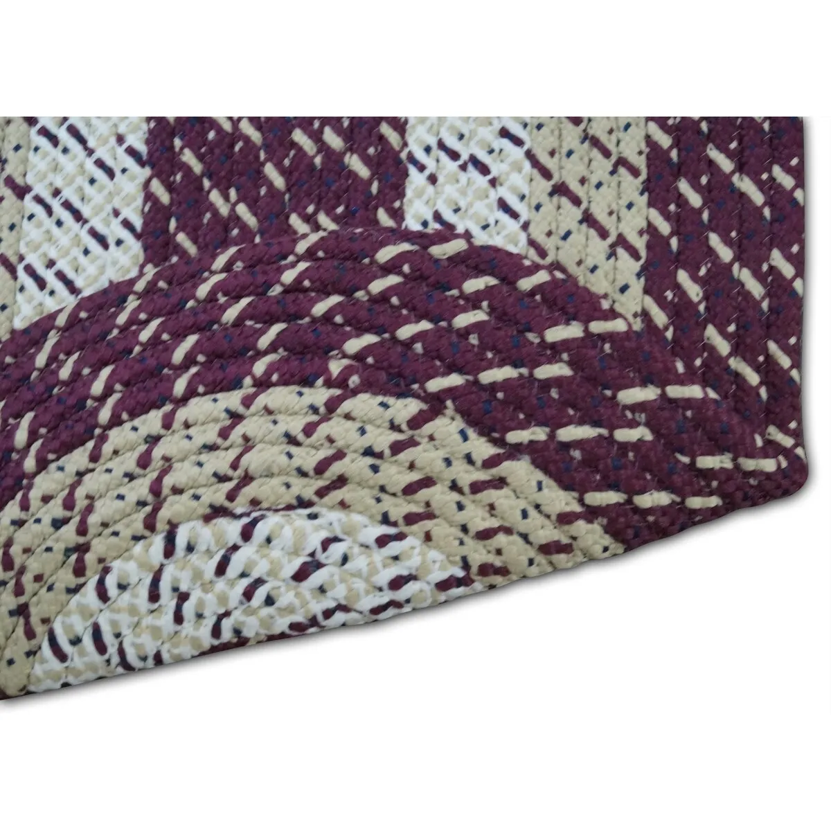 Better Trends Country Braid 100% Polypropylene 3 Pc Set Stain Resistant. Double Sided Reversible Indoor Area Utility Rug