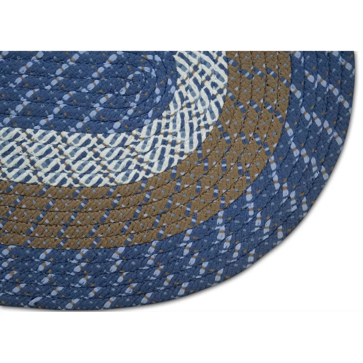 Better Trends Country Braid 100% Polypropylene 3 Pc Set Stain Resistant. Double Sided Reversible Indoor Area Utility Rug