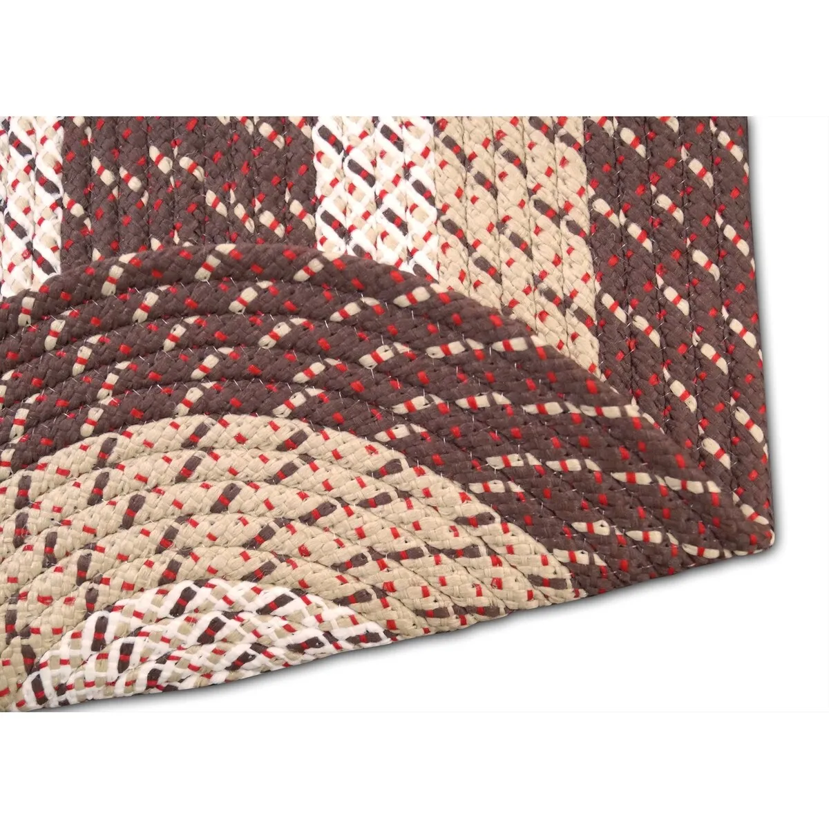 Better Trends Country Braid 100% Polypropylene 3 Pc Set Stain Resistant. Double Sided Reversible Indoor Area Utility Rug