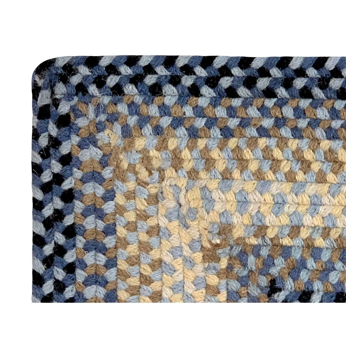 Better Trends Woodbridge Braid 100% Wool Stain Resistant. Double Sided Reversible Oval Indoor Area Utility Rug