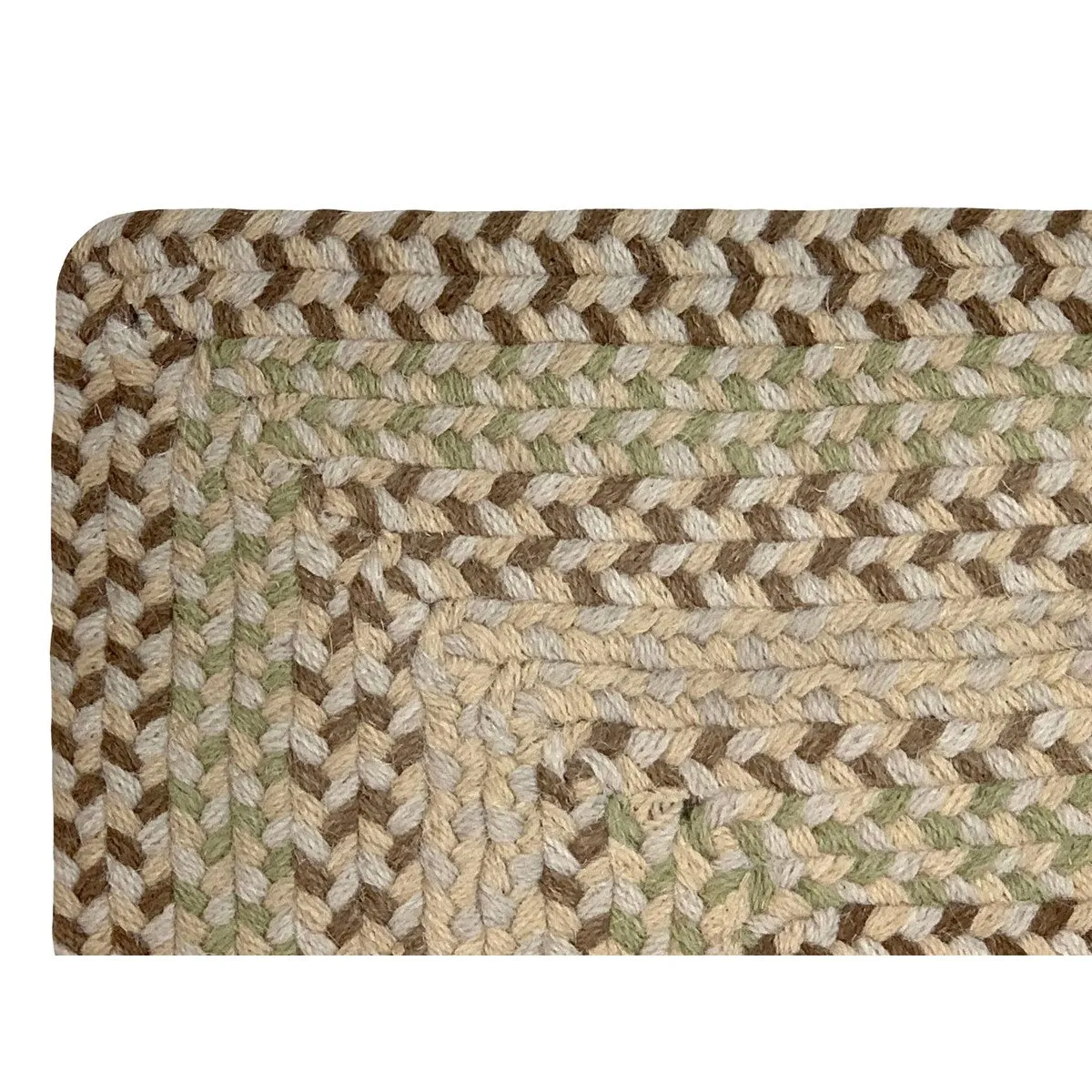 Better Trends Woodbridge Braid 100% Wool Stain Resistant. Double Sided Reversible Oval Indoor Area Utility Rug