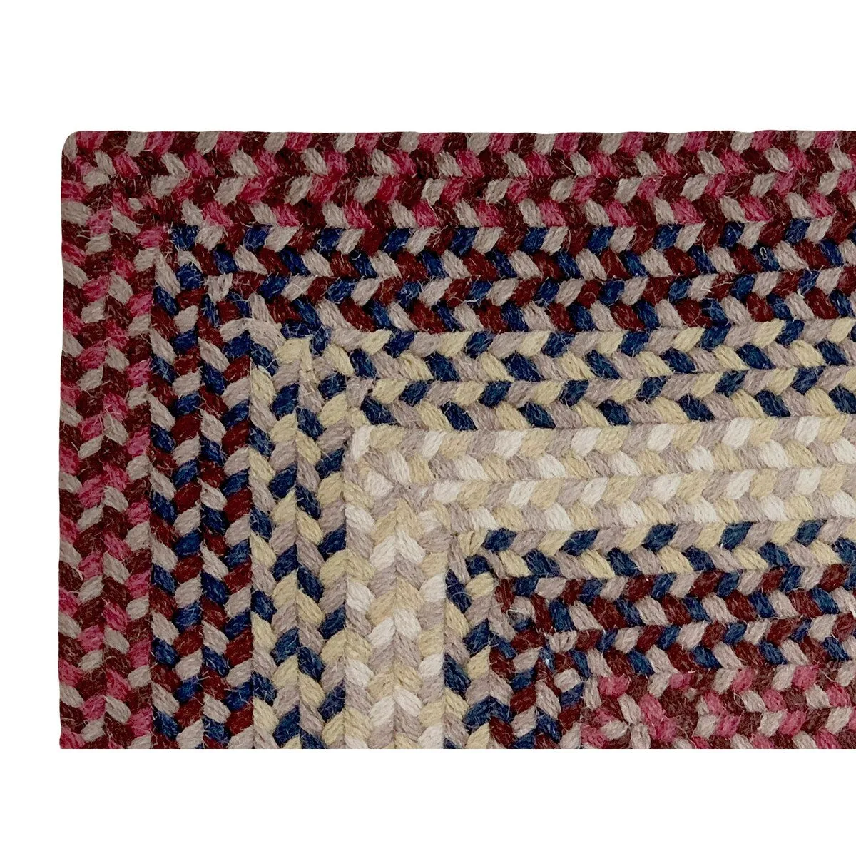 Better Trends Woodbridge Braid 100% Wool Stain Resistant. Double Sided Reversible Oval Indoor Area Utility Rug