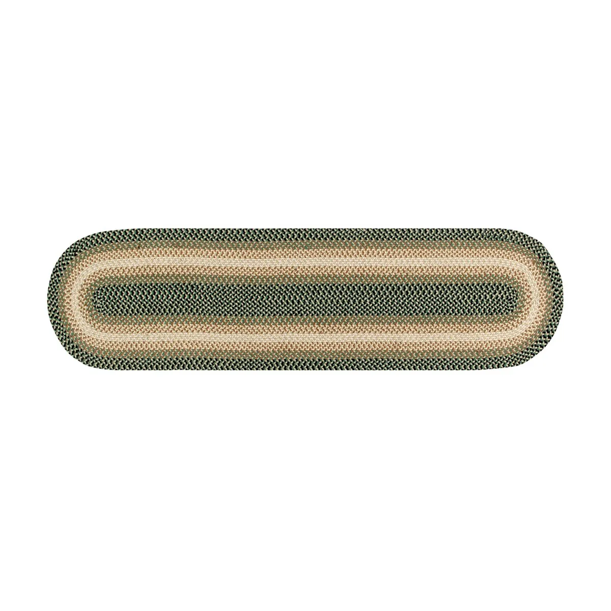 Better Trends Woodbridge Braid 100% Wool Stain Resistant. Double Sided Reversible Oval Indoor Area Utility Rug