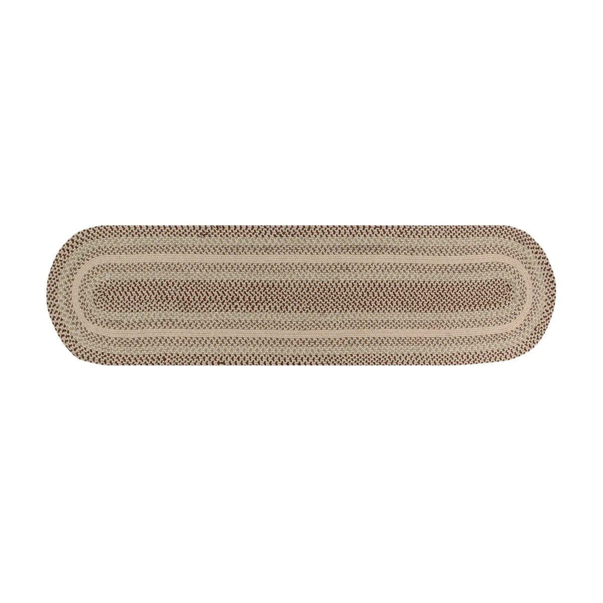 Better Trends Woodbridge Braid 100% Wool Stain Resistant. Double Sided Reversible Oval Indoor Area Utility Rug