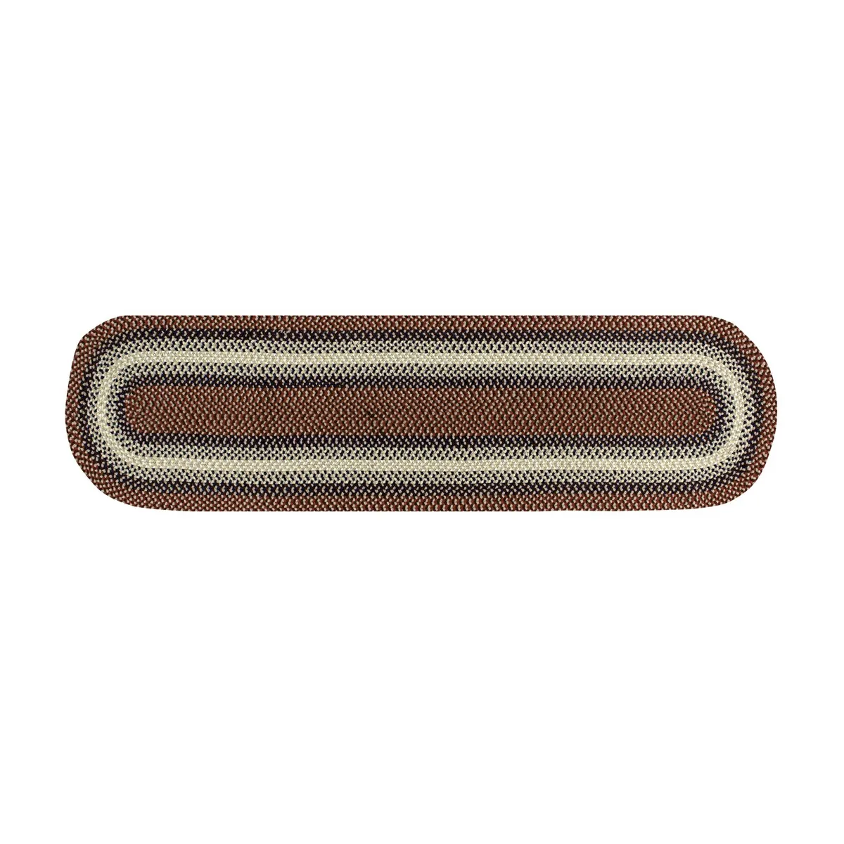 Better Trends Woodbridge Braid 100% Wool Stain Resistant. Double Sided Reversible Oval Indoor Area Utility Rug