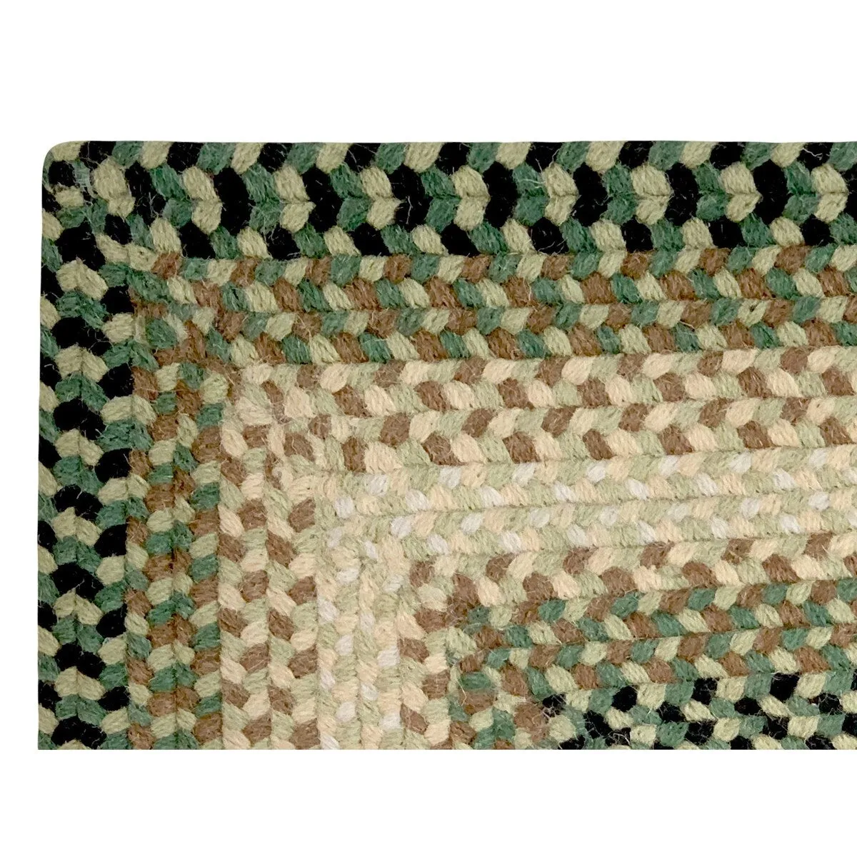 Better Trends Woodbridge Braid 100% Wool Stain Resistant. Double Sided Reversible Oval Indoor Area Utility Rug