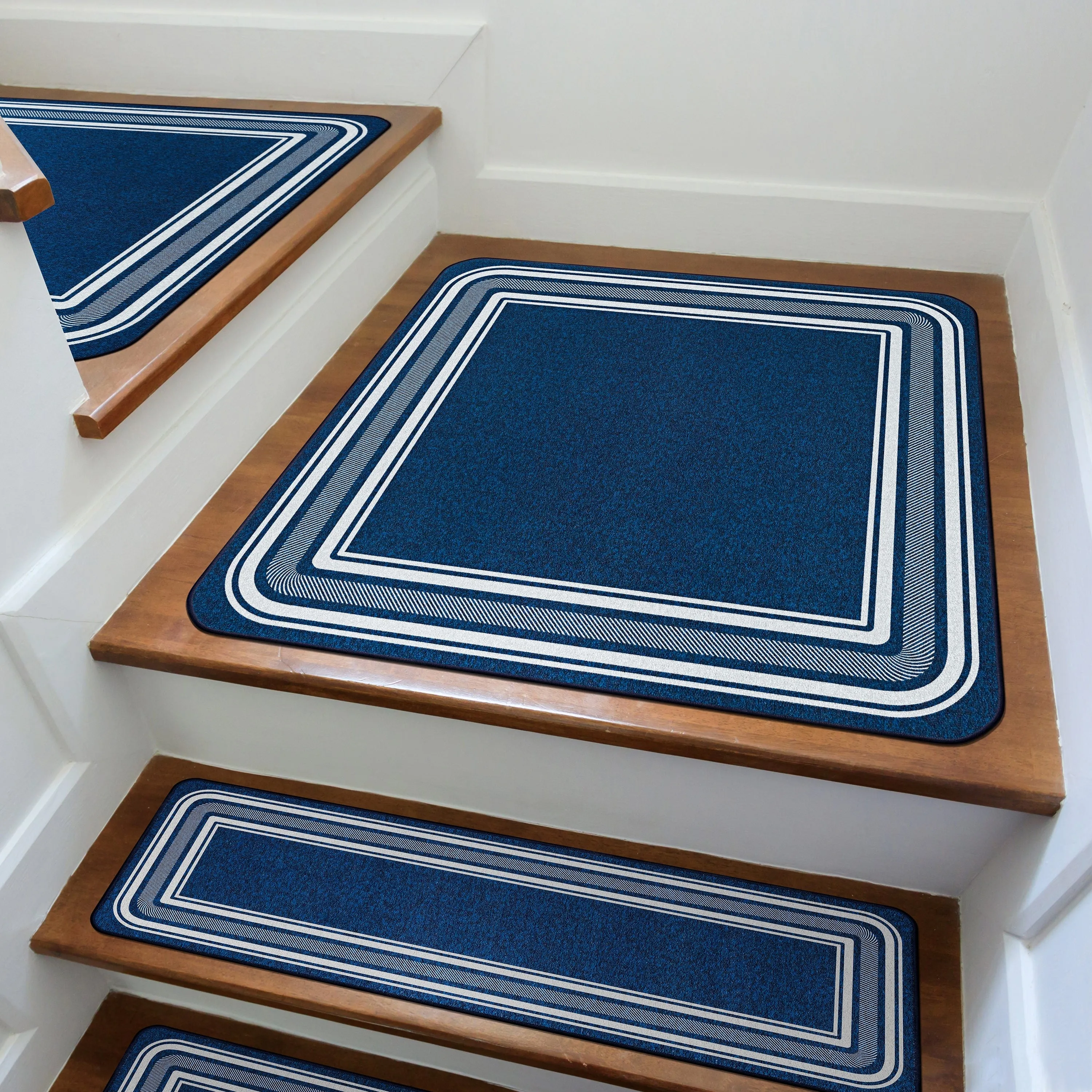 Beverly Rug Non Slip Bordered Stair Treads for Wooden Steps Indoor