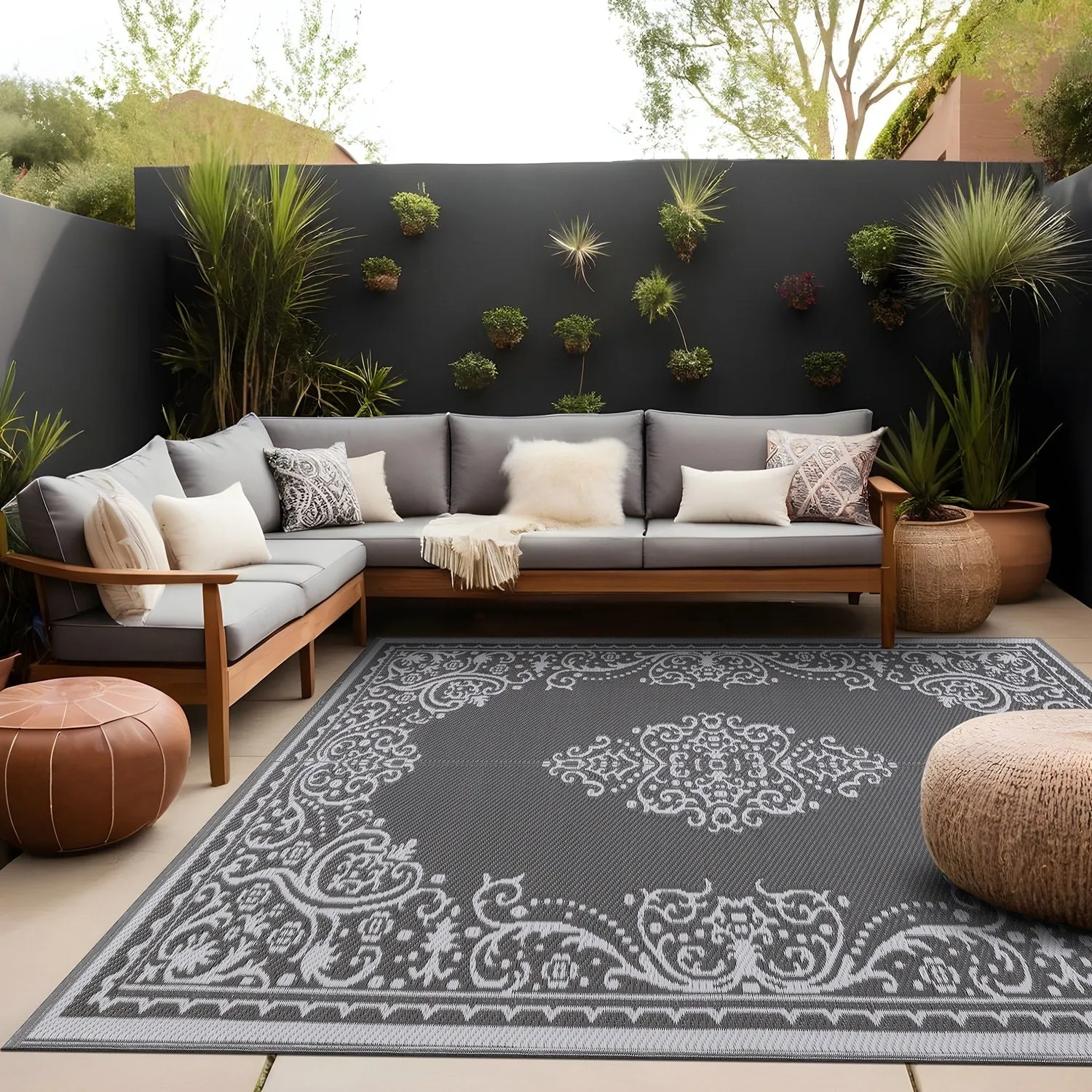 Beverly Rug Reversible Mats Plastic Outdoor Rug for Camping. Patio. Backyard. RV. Picnic. Deck