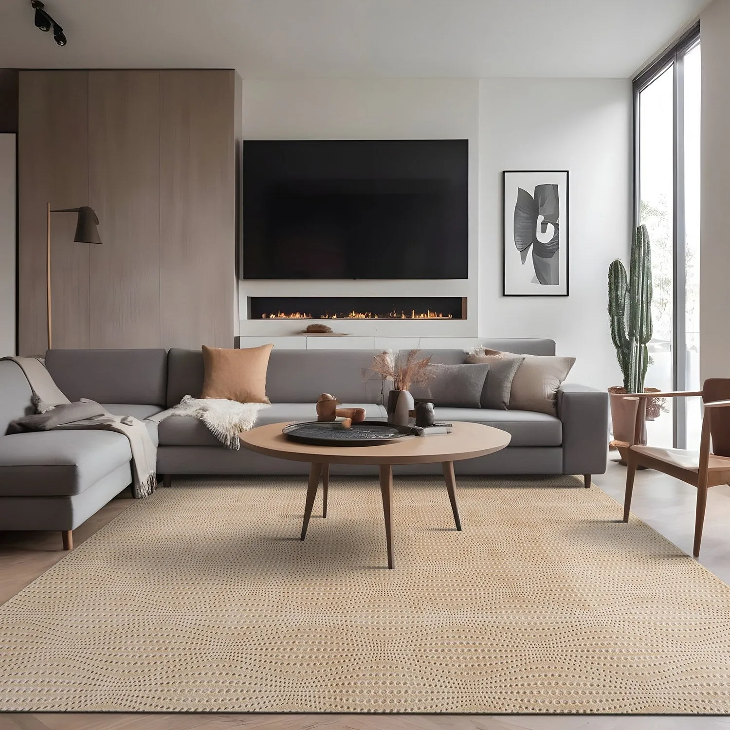 Beverly Rug Serenity Solid Modern Non Slip Soft Indoor Area Rug