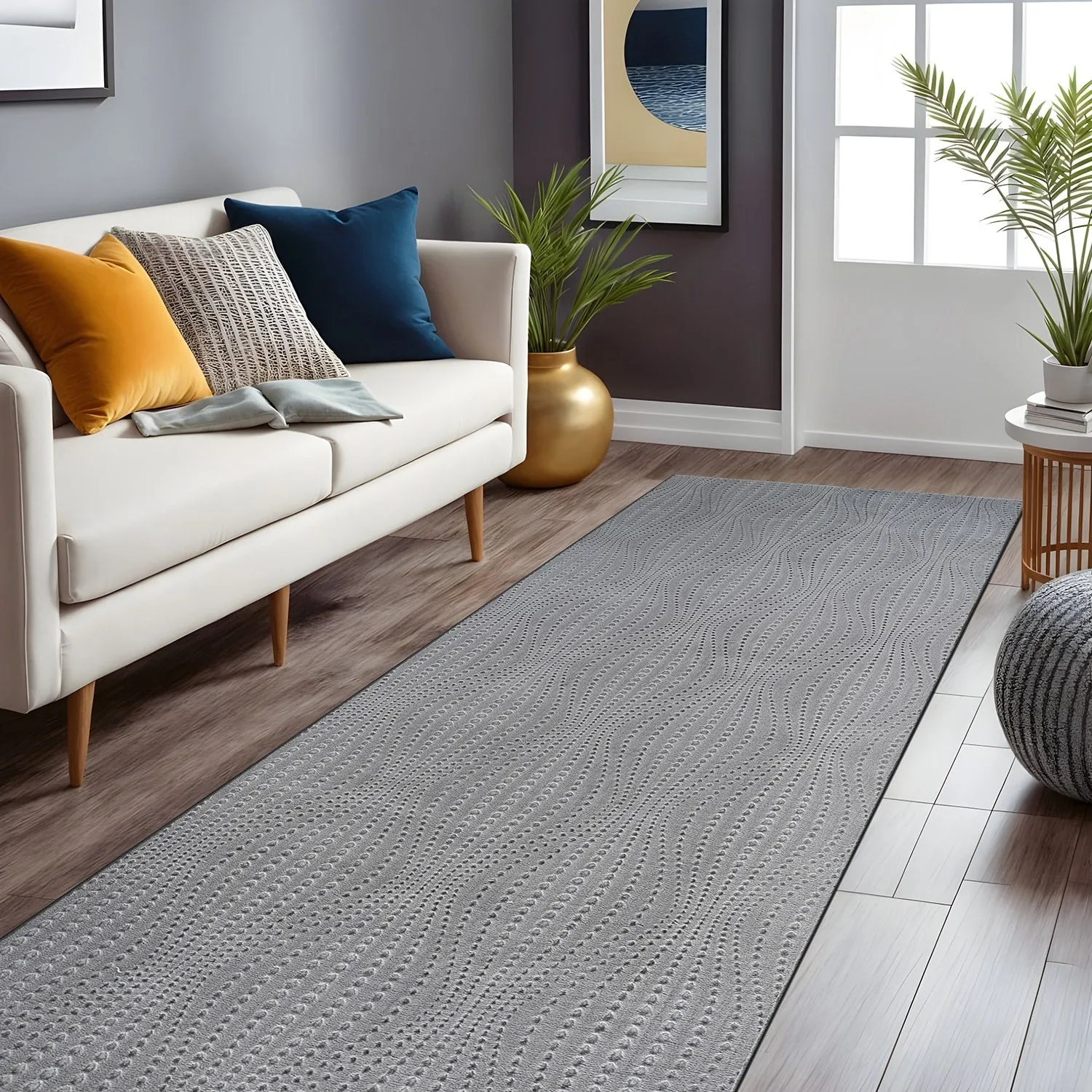 Beverly Rug Serenity Solid Modern Non Slip Soft Indoor Area Rug