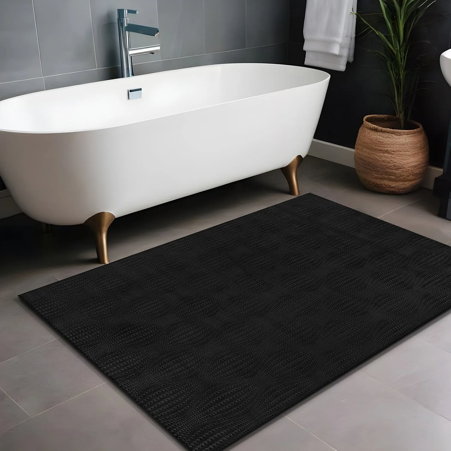 Beverly Rug Serenity Solid Modern Non Slip Soft Indoor Area Rug