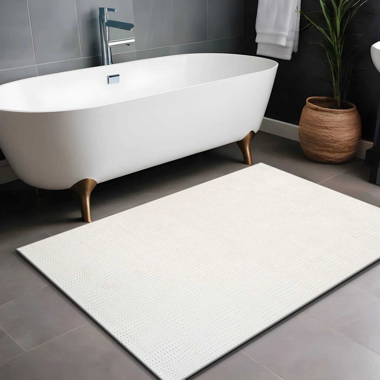 Beverly Rug Serenity Solid Modern Non Slip Soft Indoor Area Rug