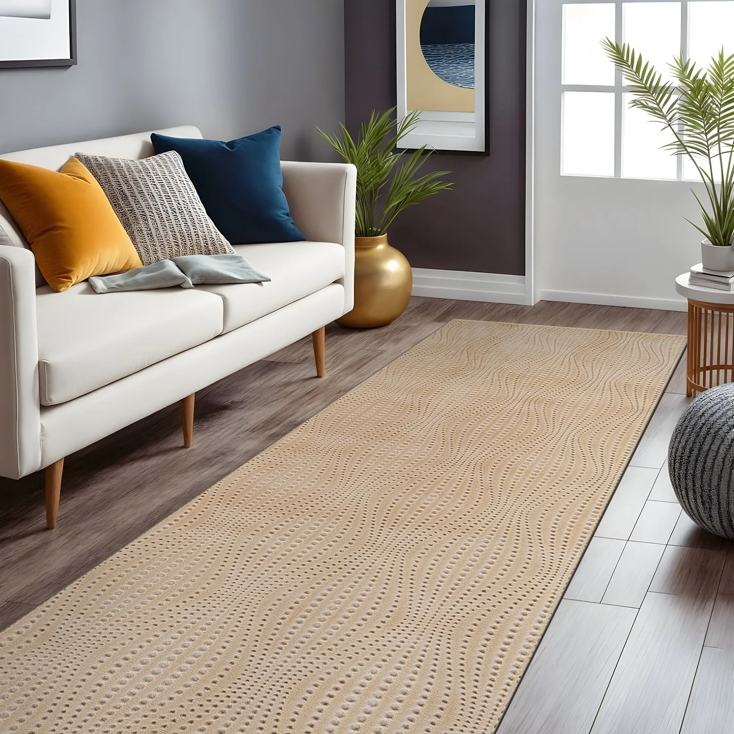 Beverly Rug Serenity Solid Modern Non Slip Soft Indoor Area Rug