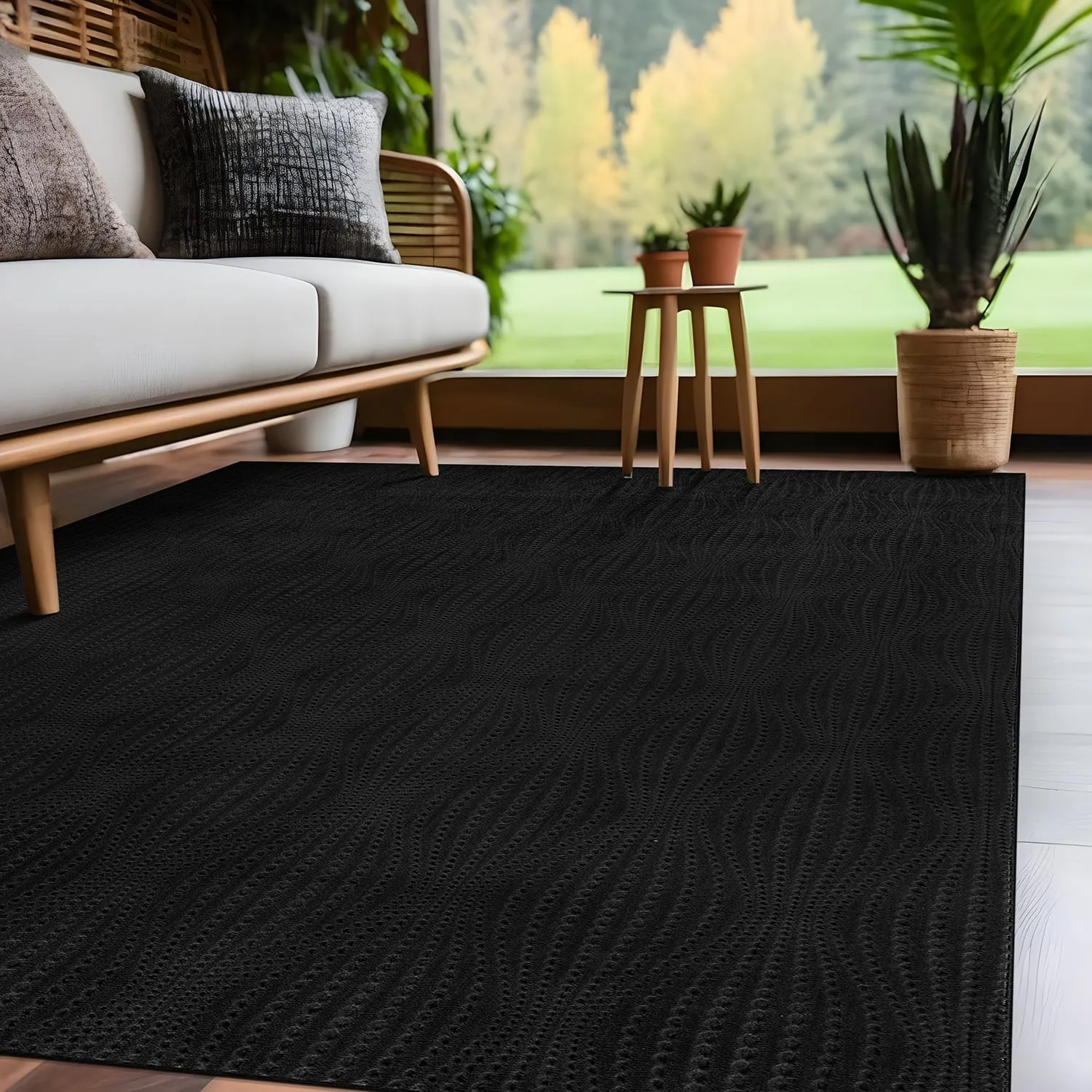 Beverly Rug Serenity Solid Modern Non Slip Soft Indoor Area Rug