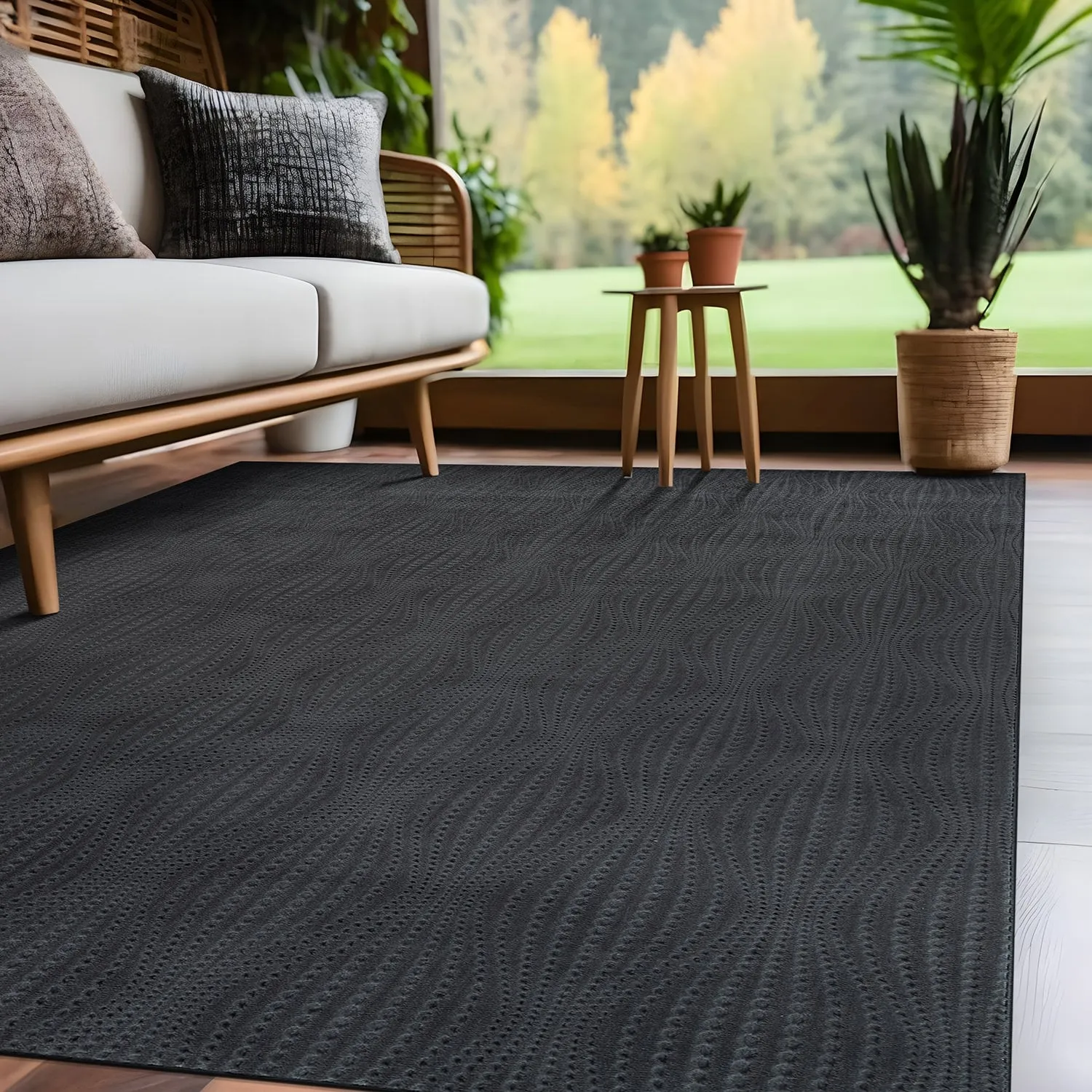 Beverly Rug Serenity Solid Modern Non Slip Soft Indoor Area Rug
